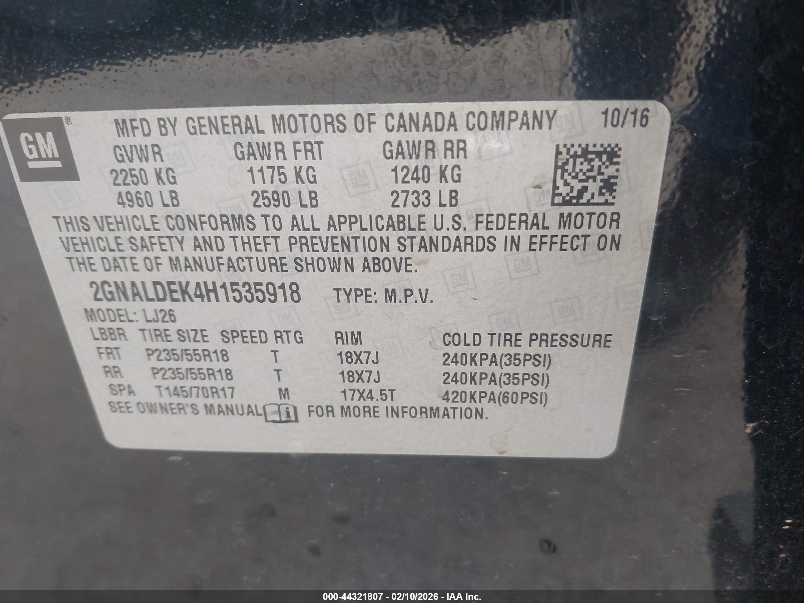 CHEVROLET EQUINOX image 9