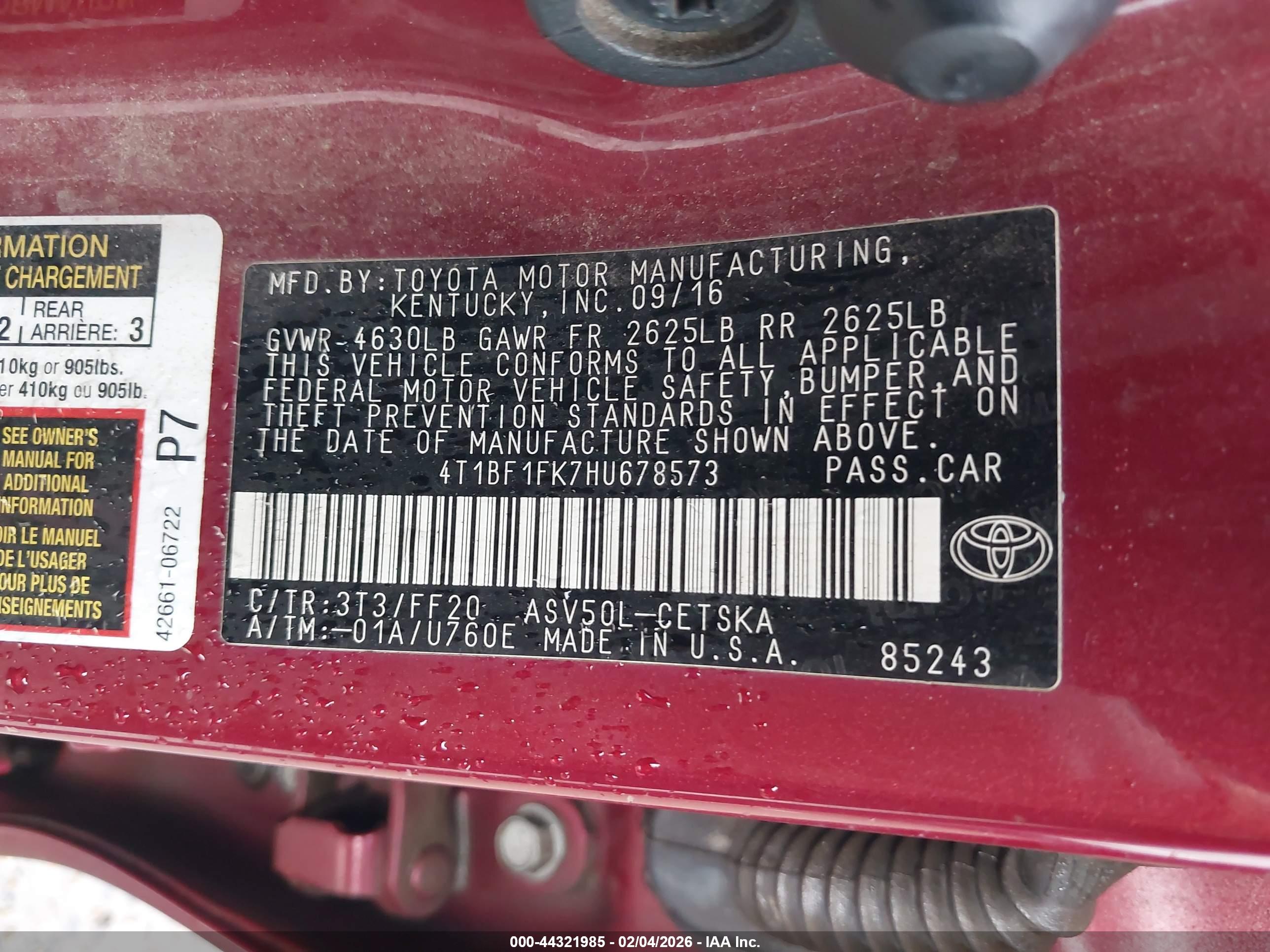 TOYOTA CAMRY image 9