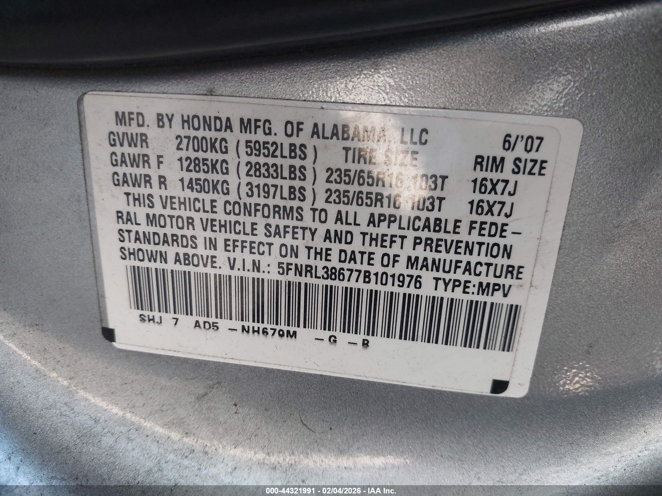 HONDA ODYSSEY image 9