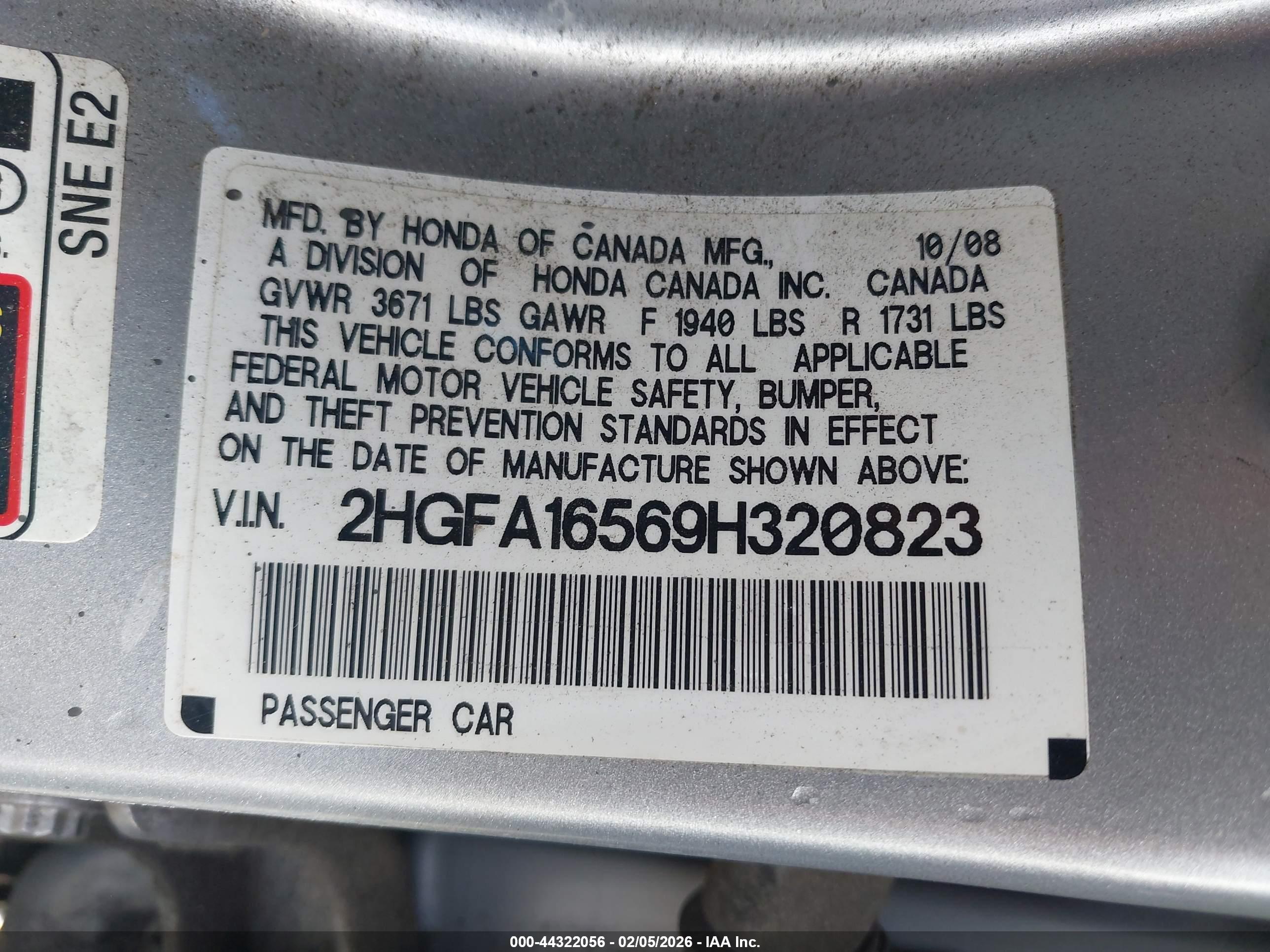 HONDA CIVIC image 9
