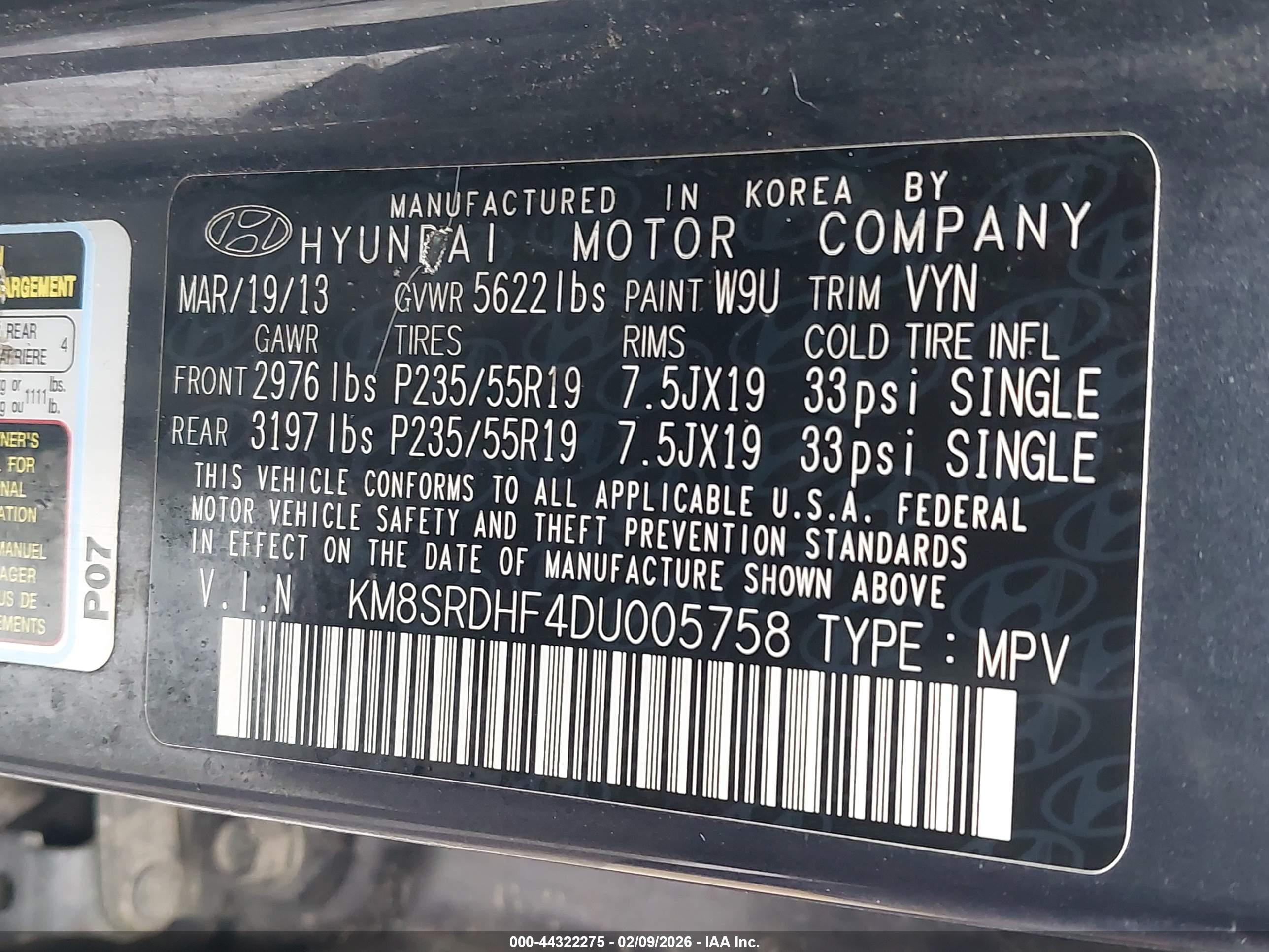 HYUNDAI SANTA image 9