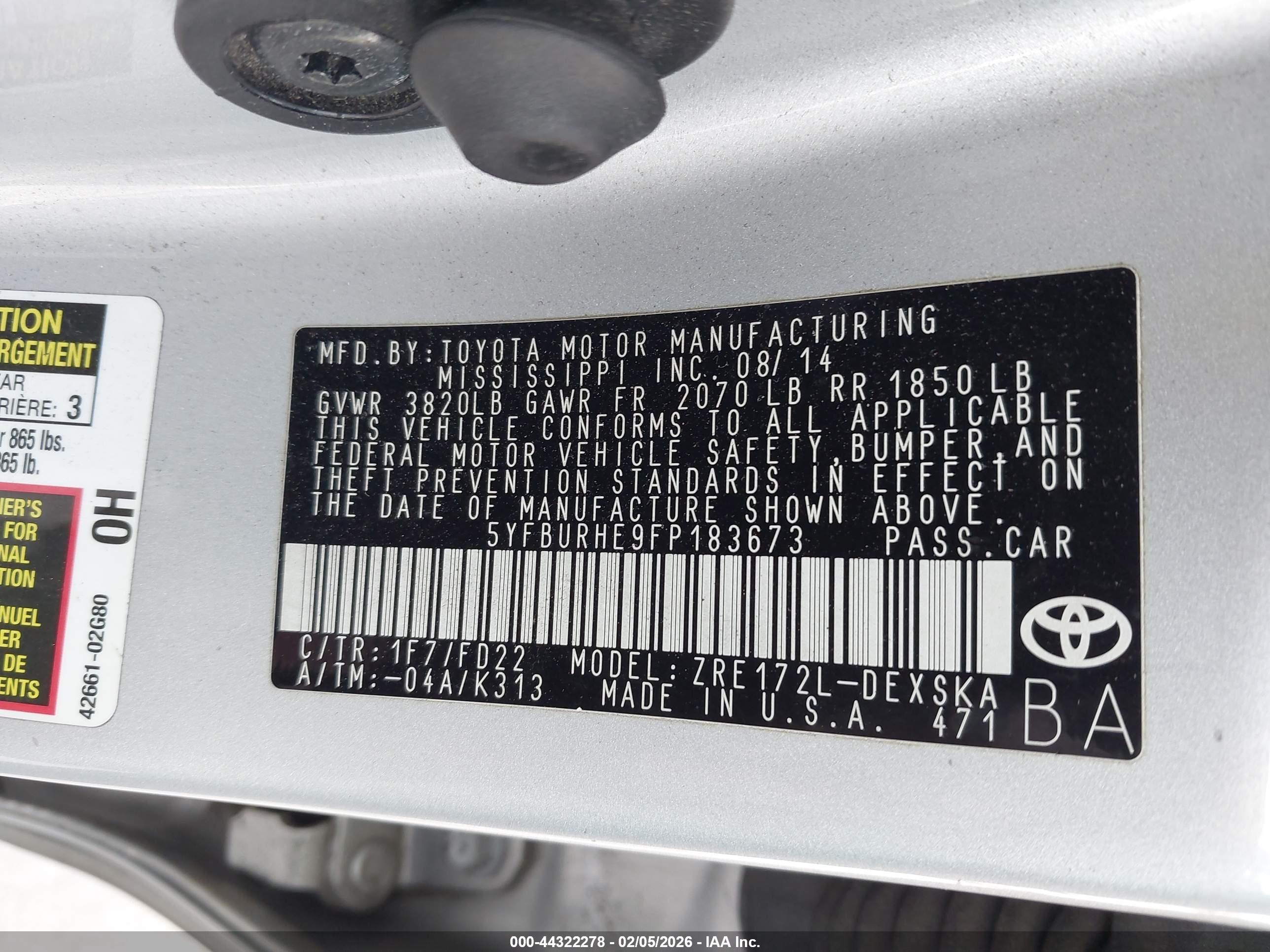 TOYOTA COROLLA image 9