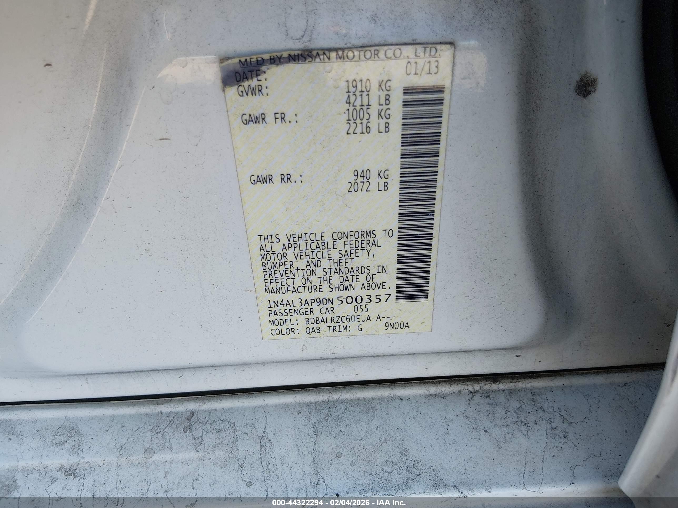 NISSAN ALTIMA image 9