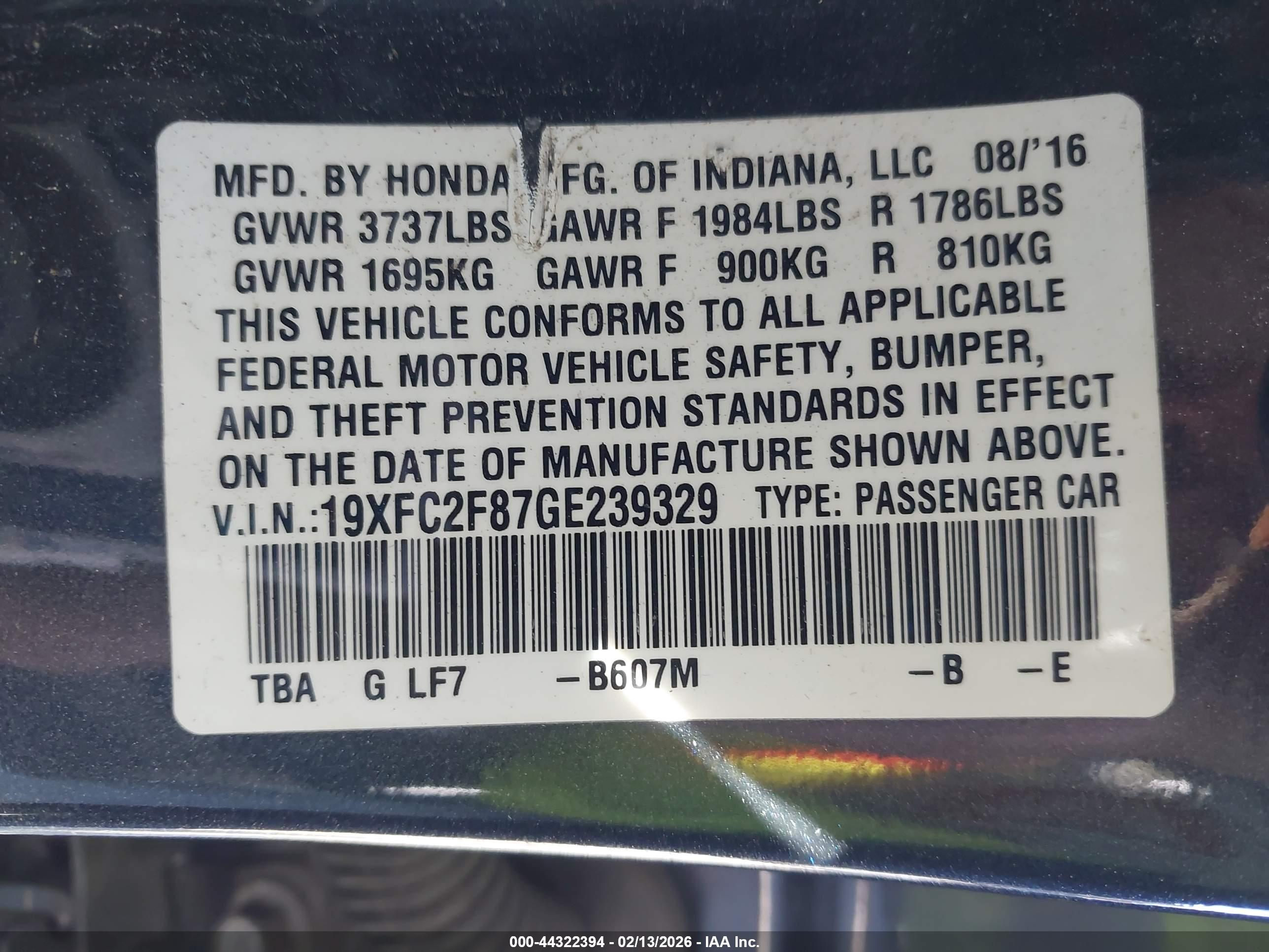 HONDA CIVIC image 9