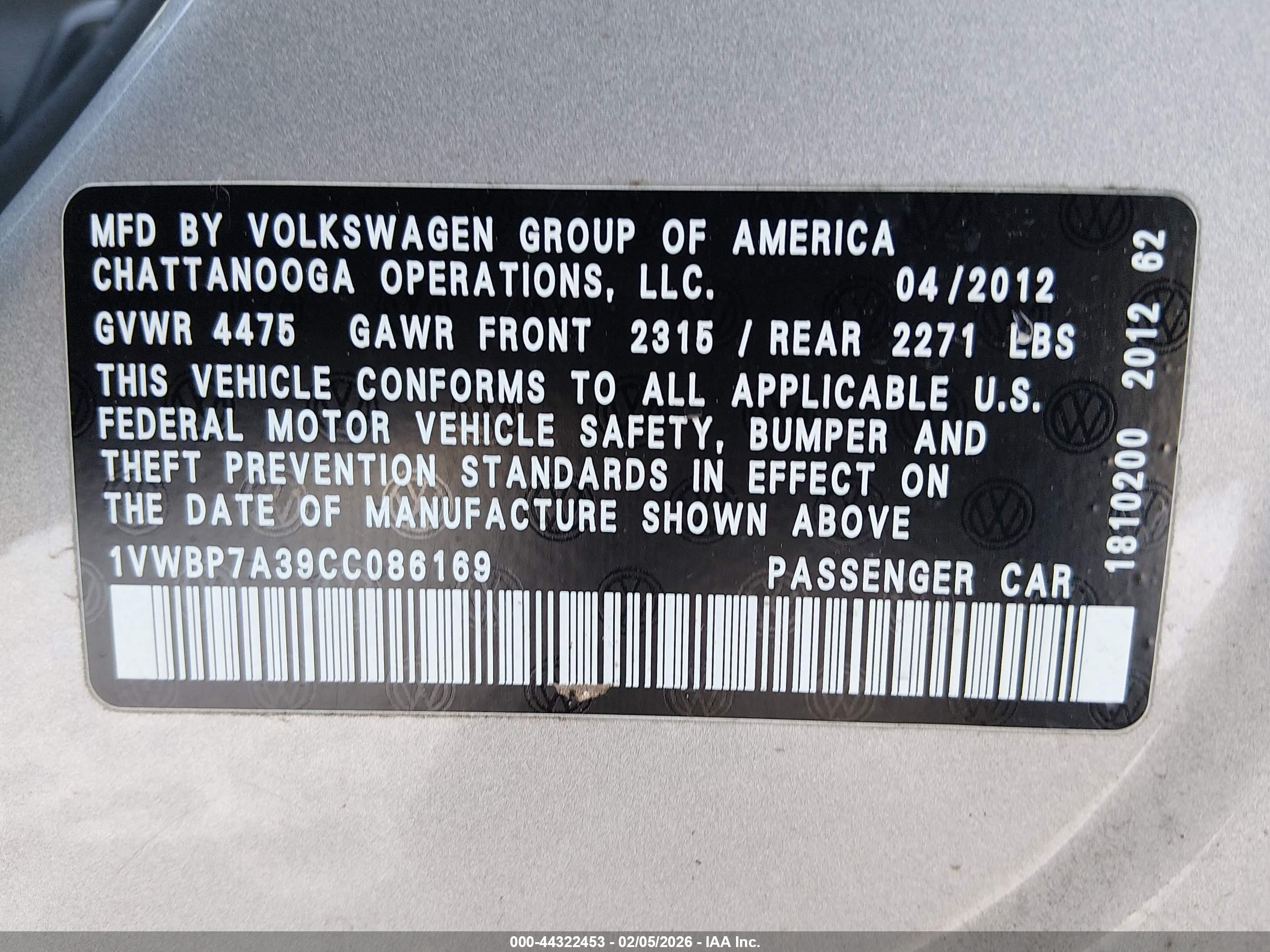 VOLKSWAGEN PASSAT image 9