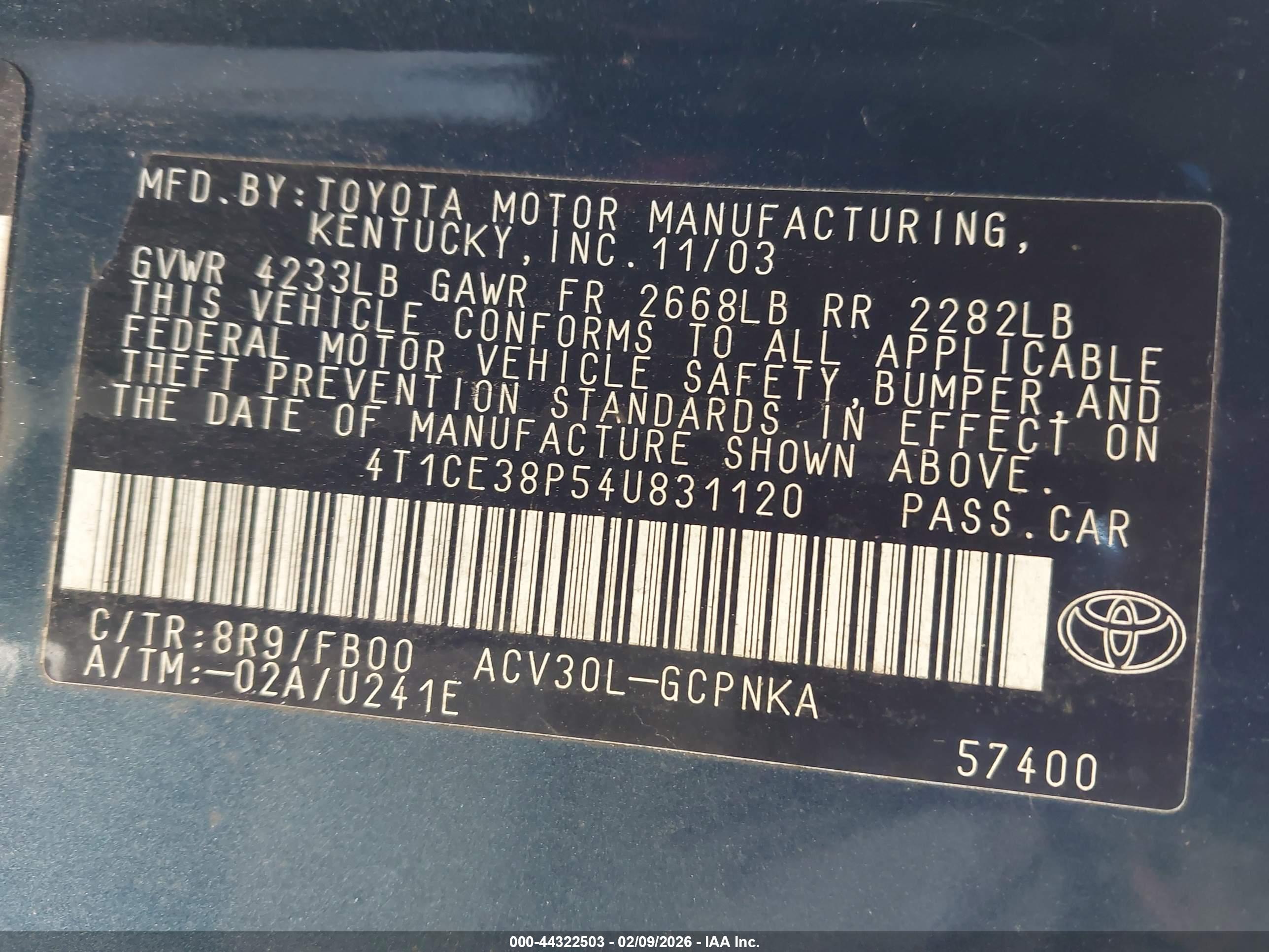 TOYOTA CAMRY image 9