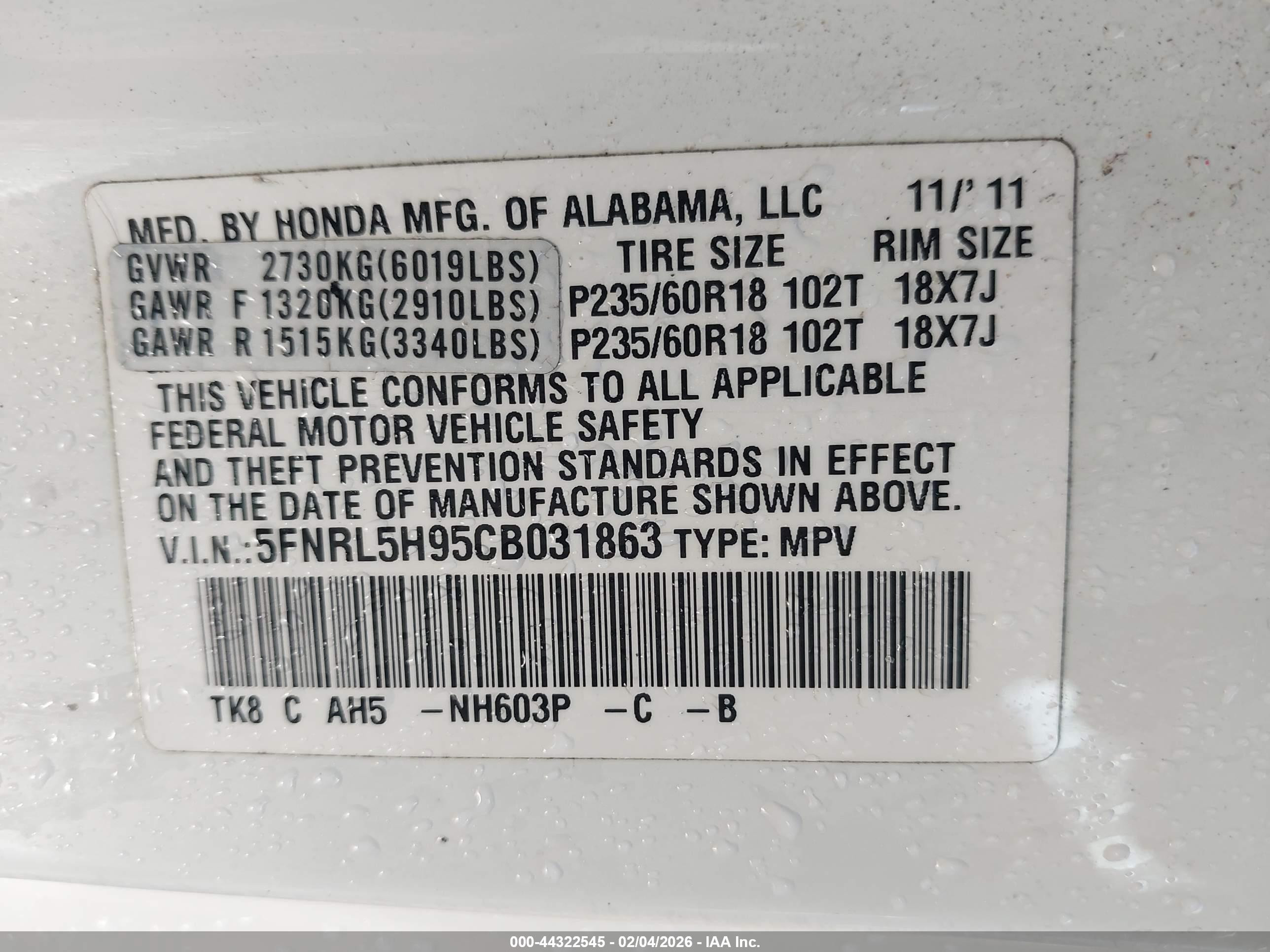 HONDA ODYSSEY image 9