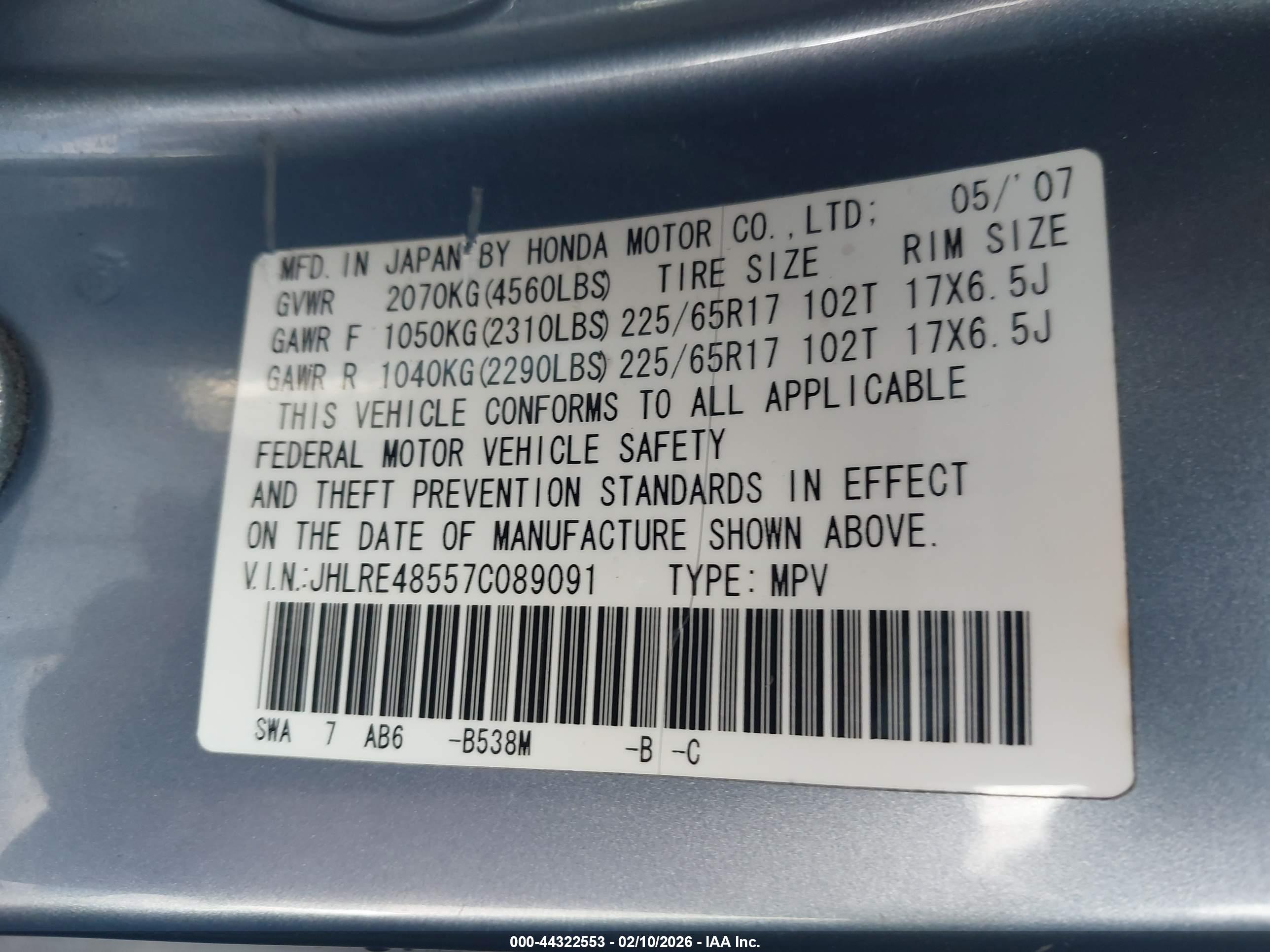 HONDA CR-V image 9