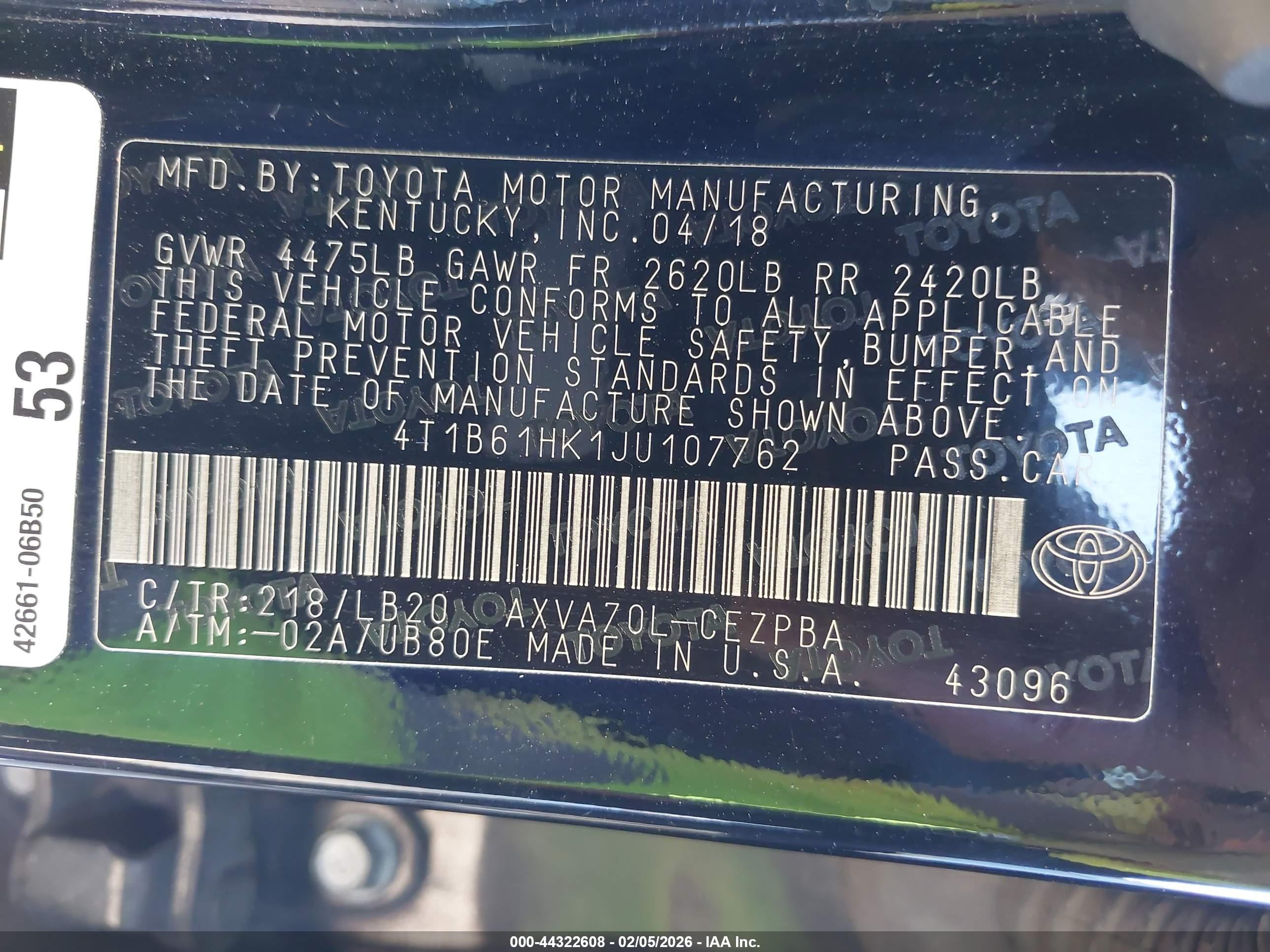 TOYOTA CAMRY image 9