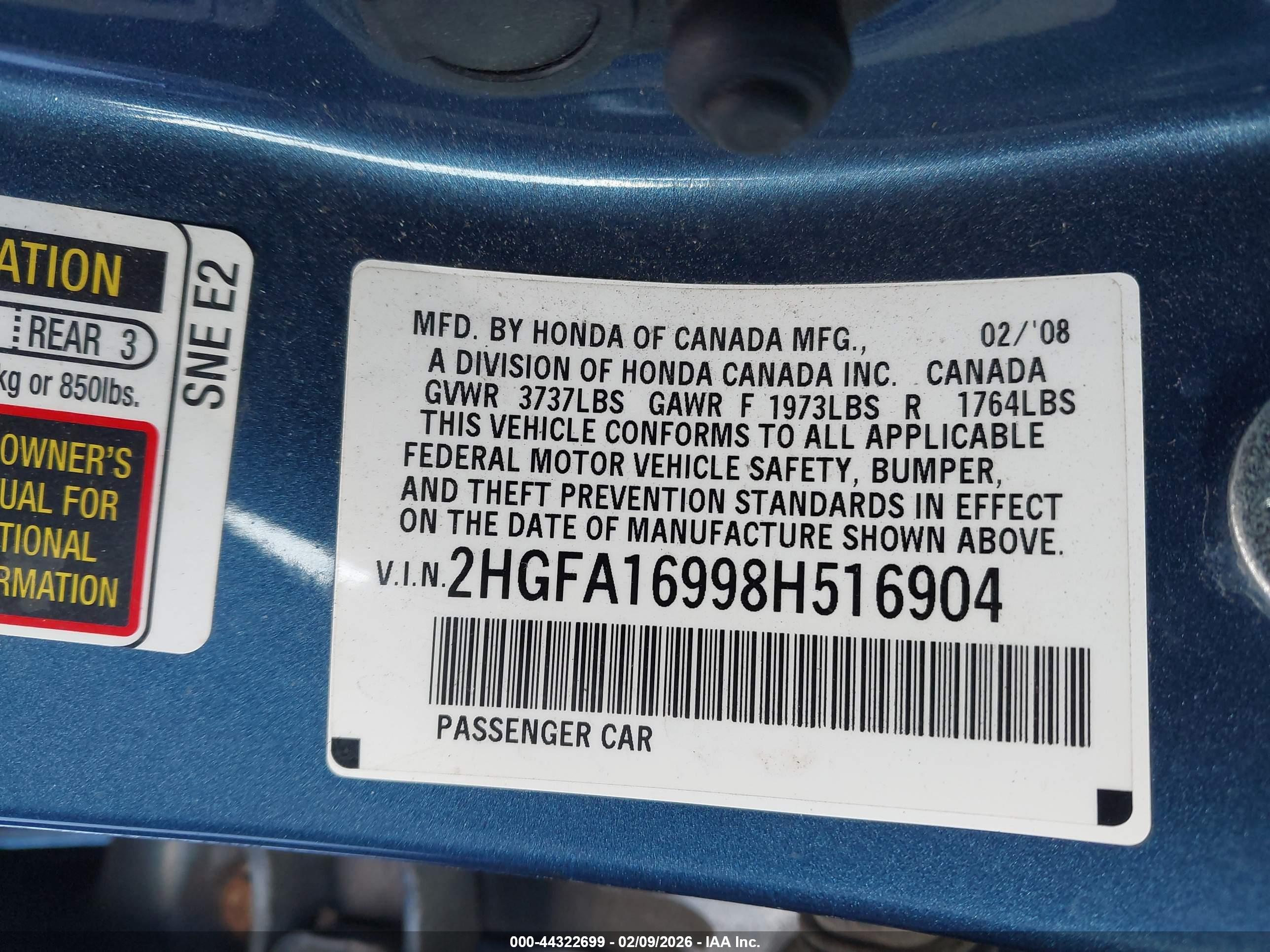 HONDA CIVIC image 9