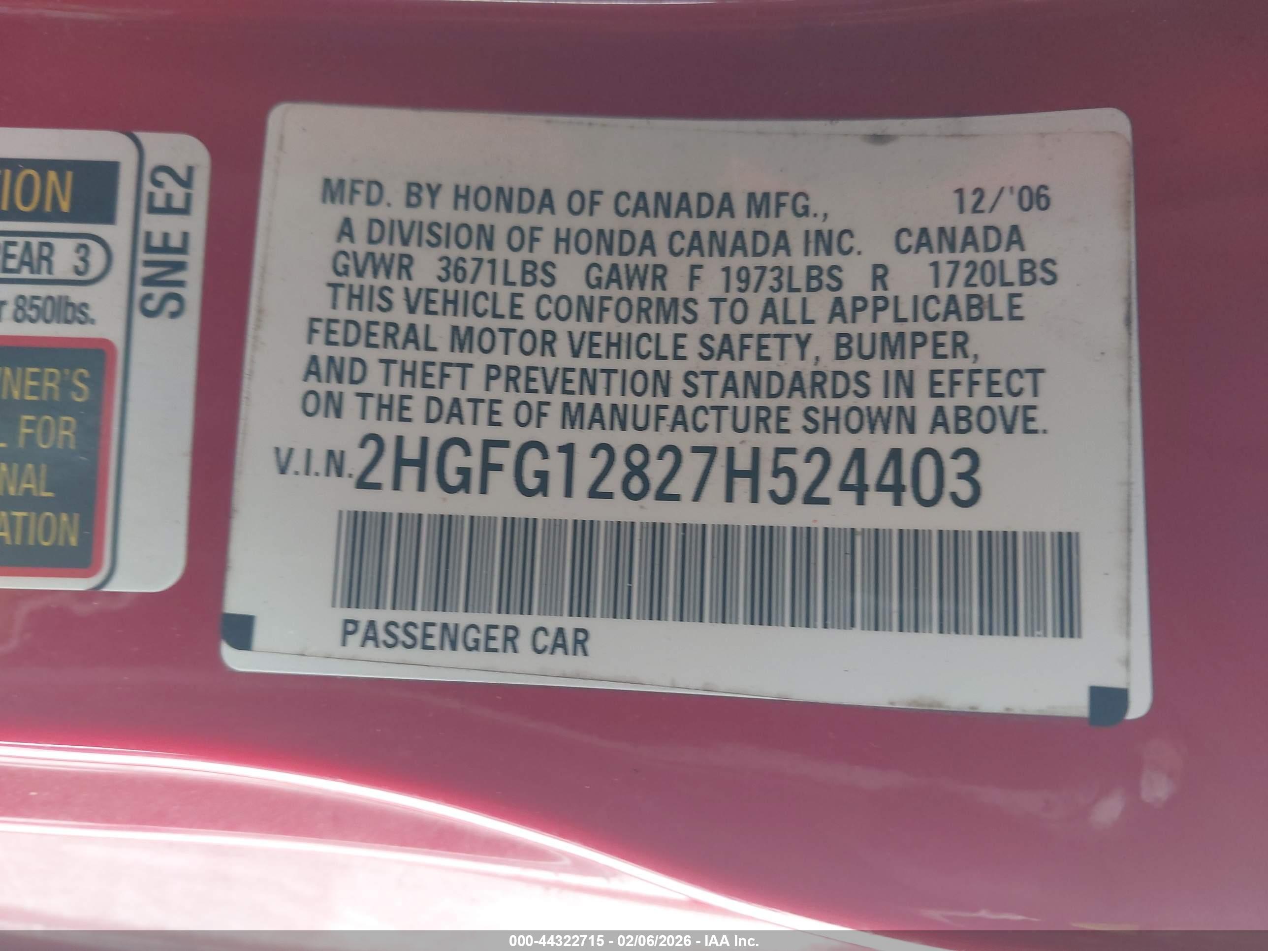 HONDA CIVIC image 9