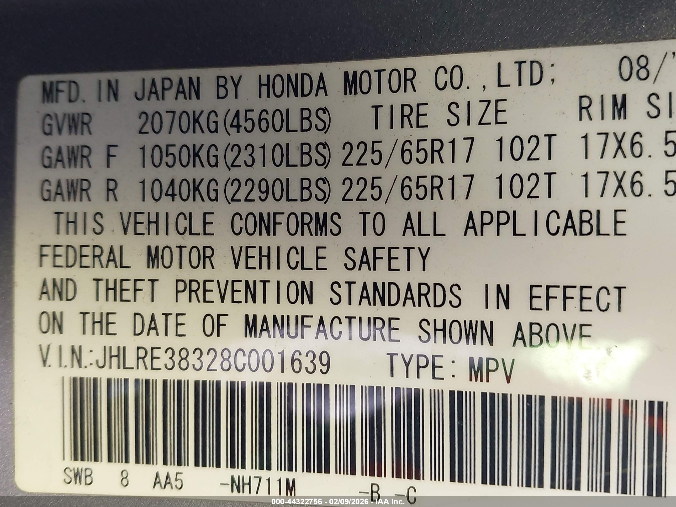 HONDA CR-V image 9