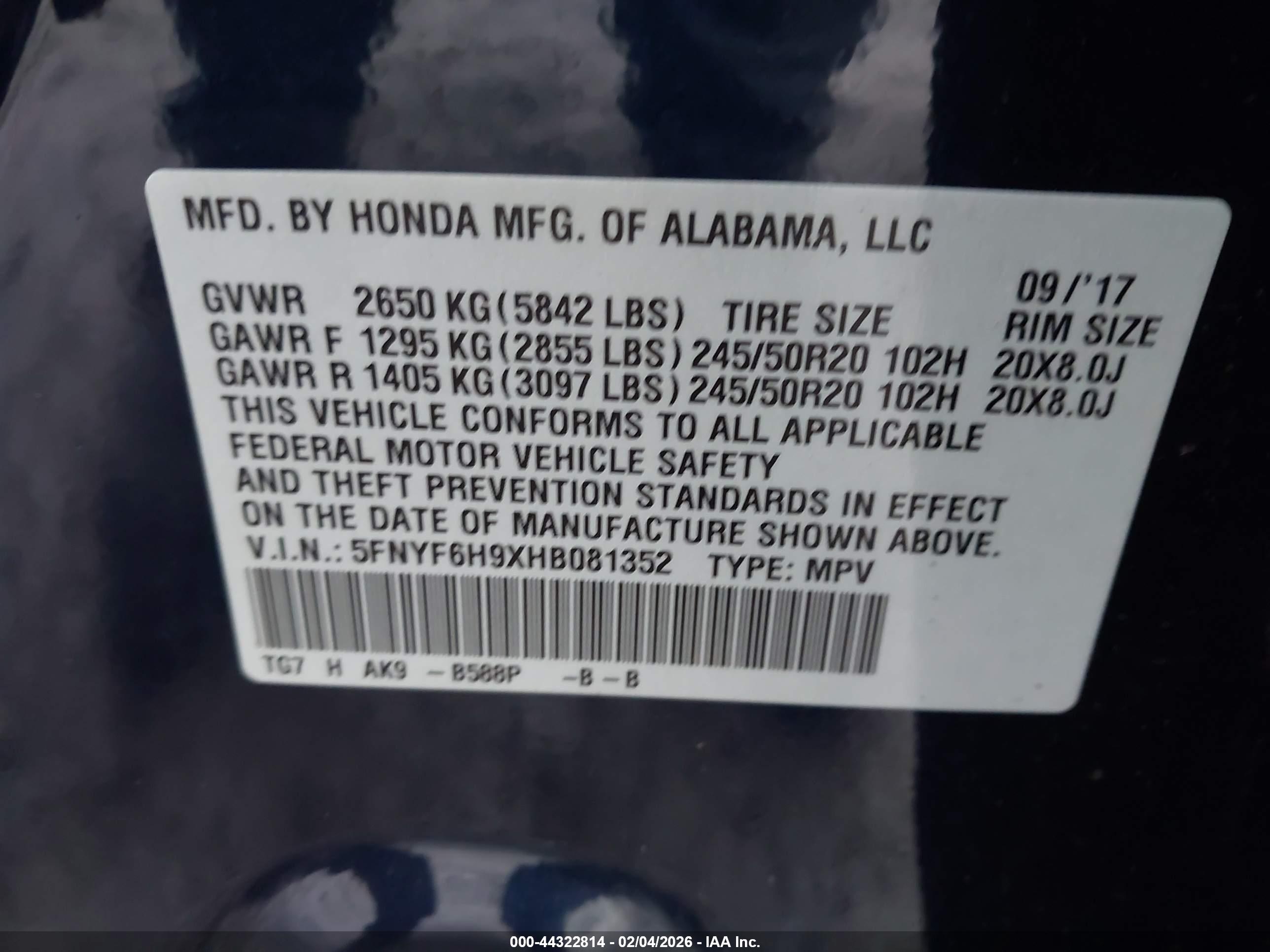 HONDA PILOT image 9
