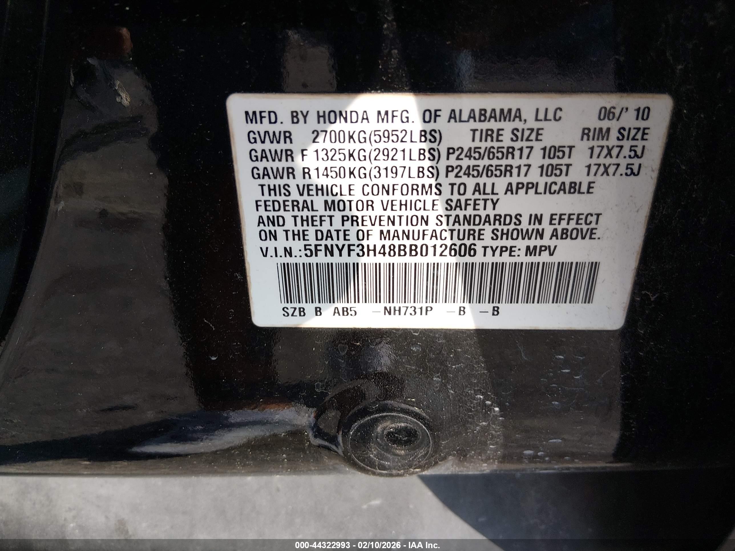 HONDA PILOT image 9