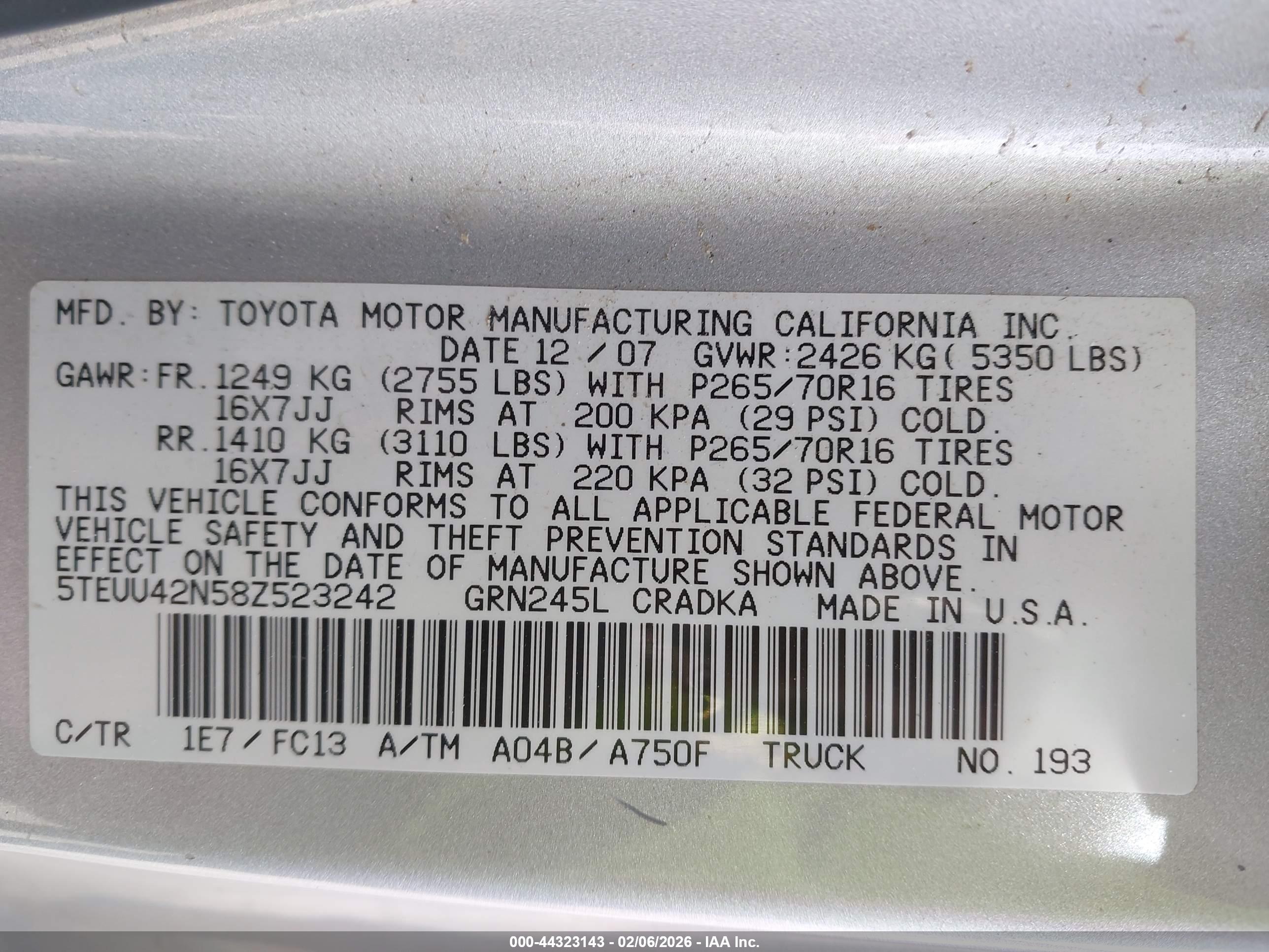 TOYOTA TACOMA image 9