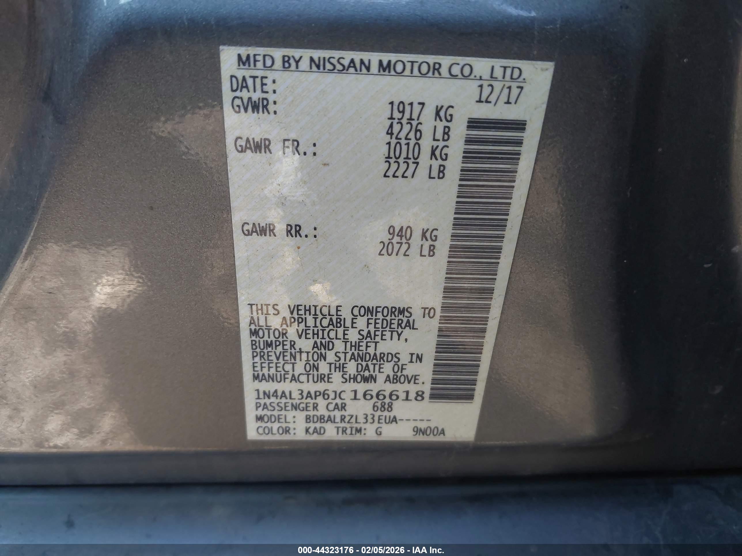 NISSAN ALTIMA image 9