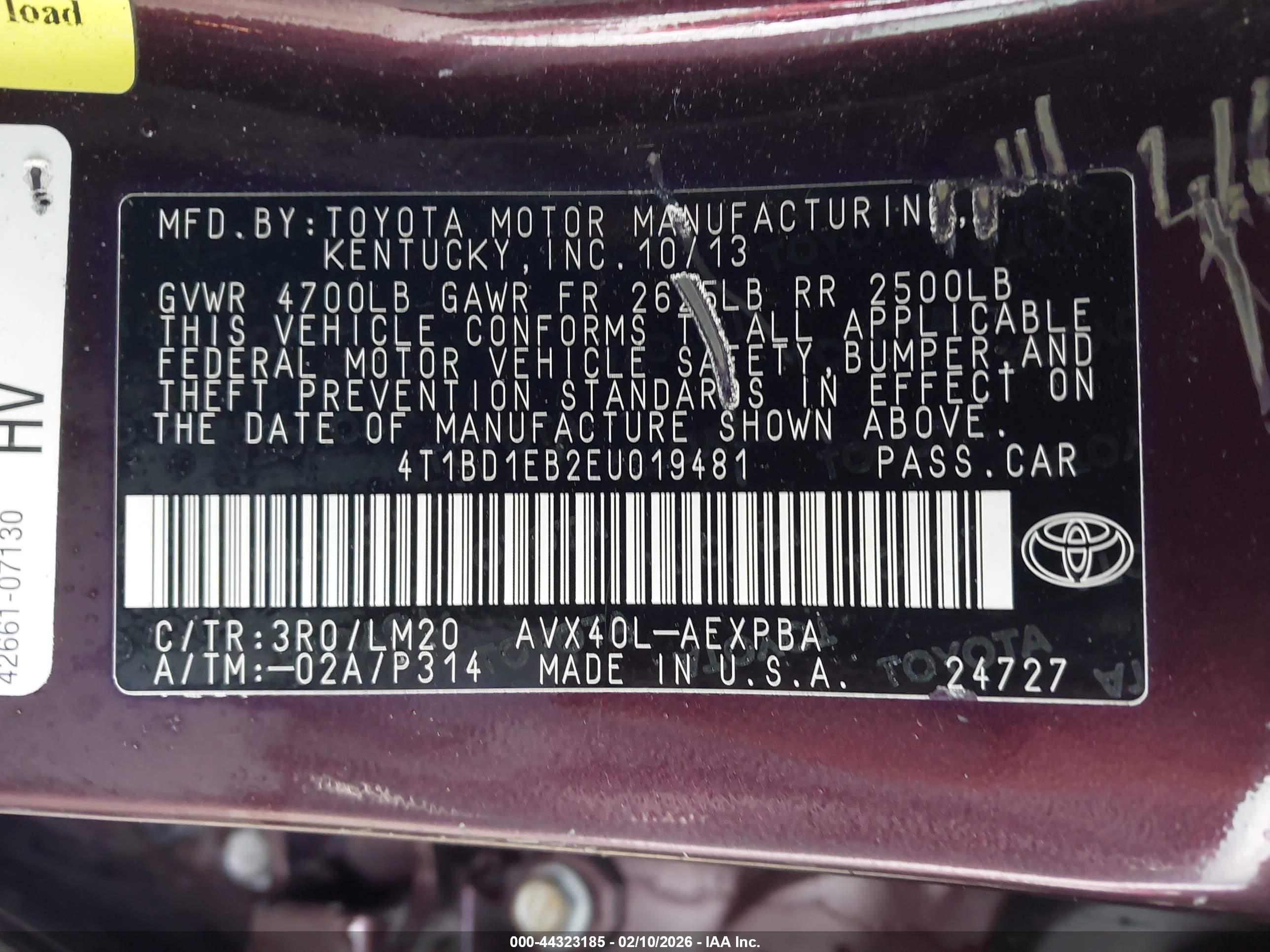 TOYOTA AVALON image 9