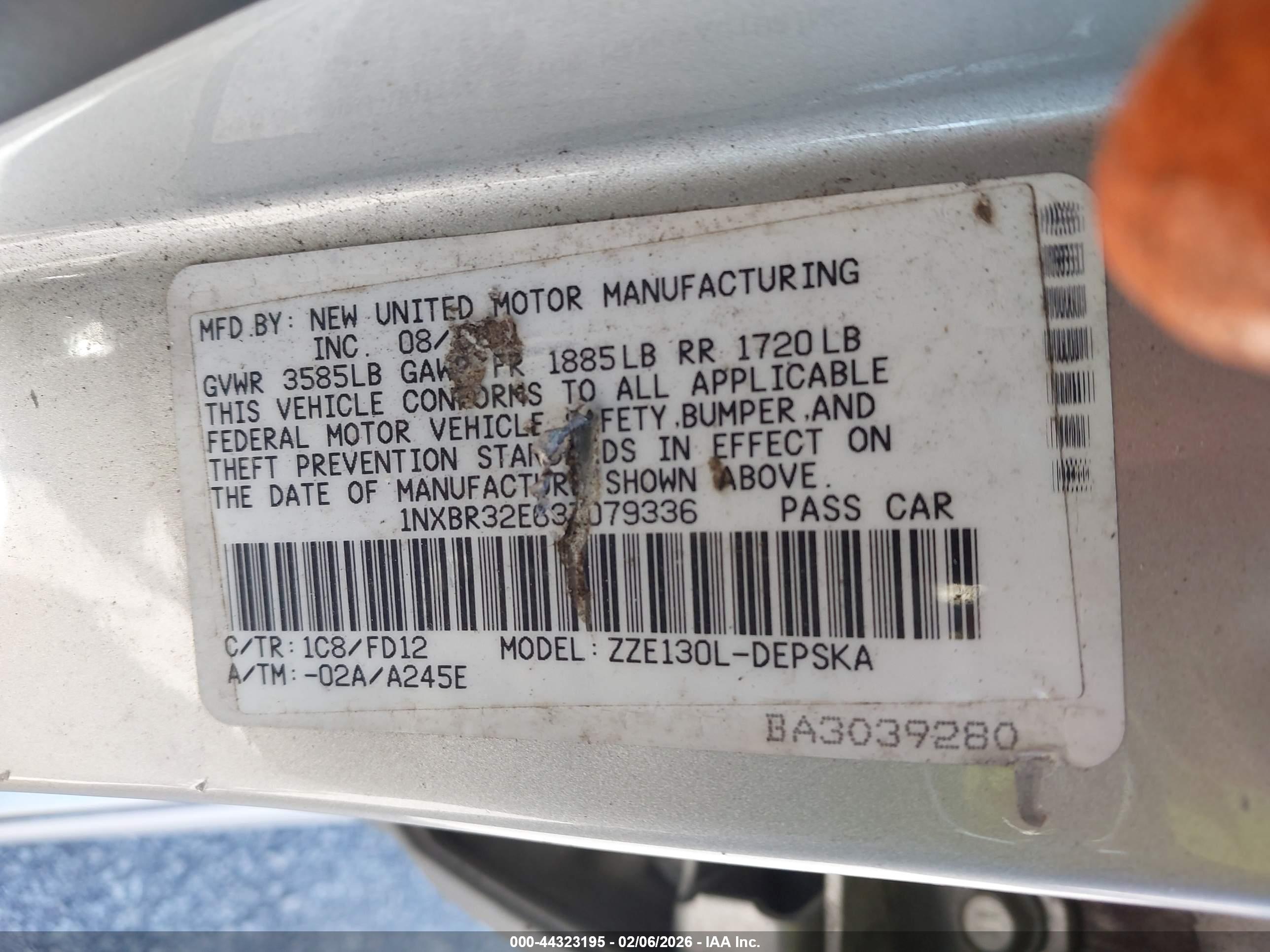TOYOTA COROLLA image 9