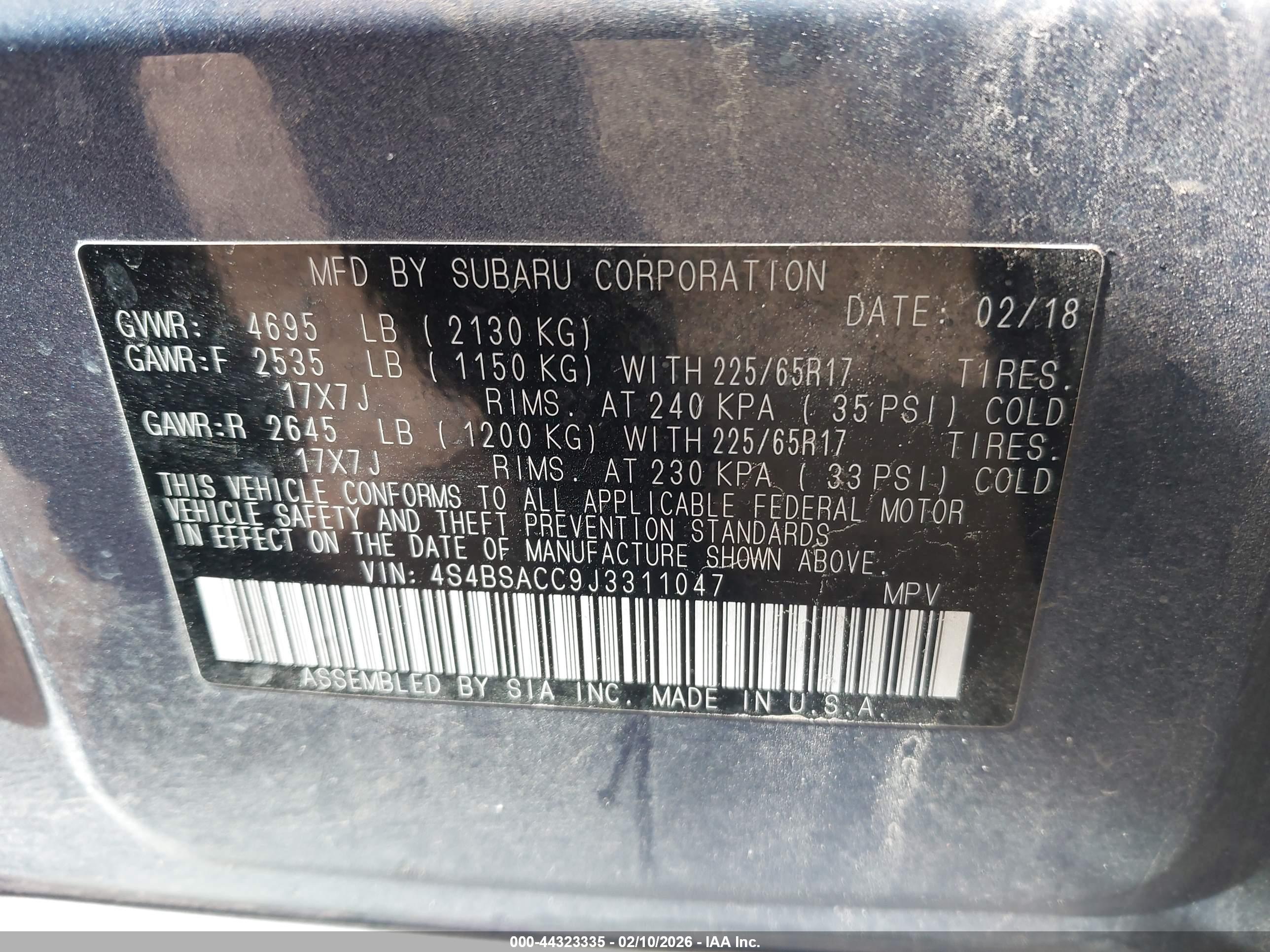 SUBARU OUTBACK image 9
