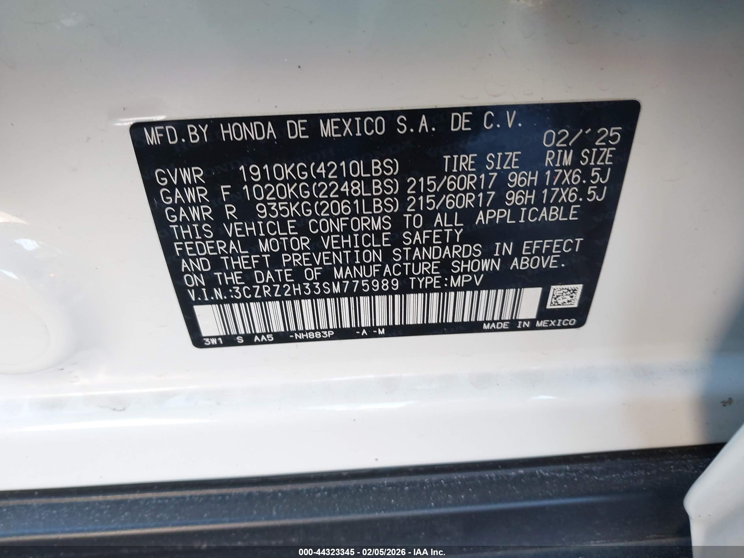 HONDA HR-V image 9