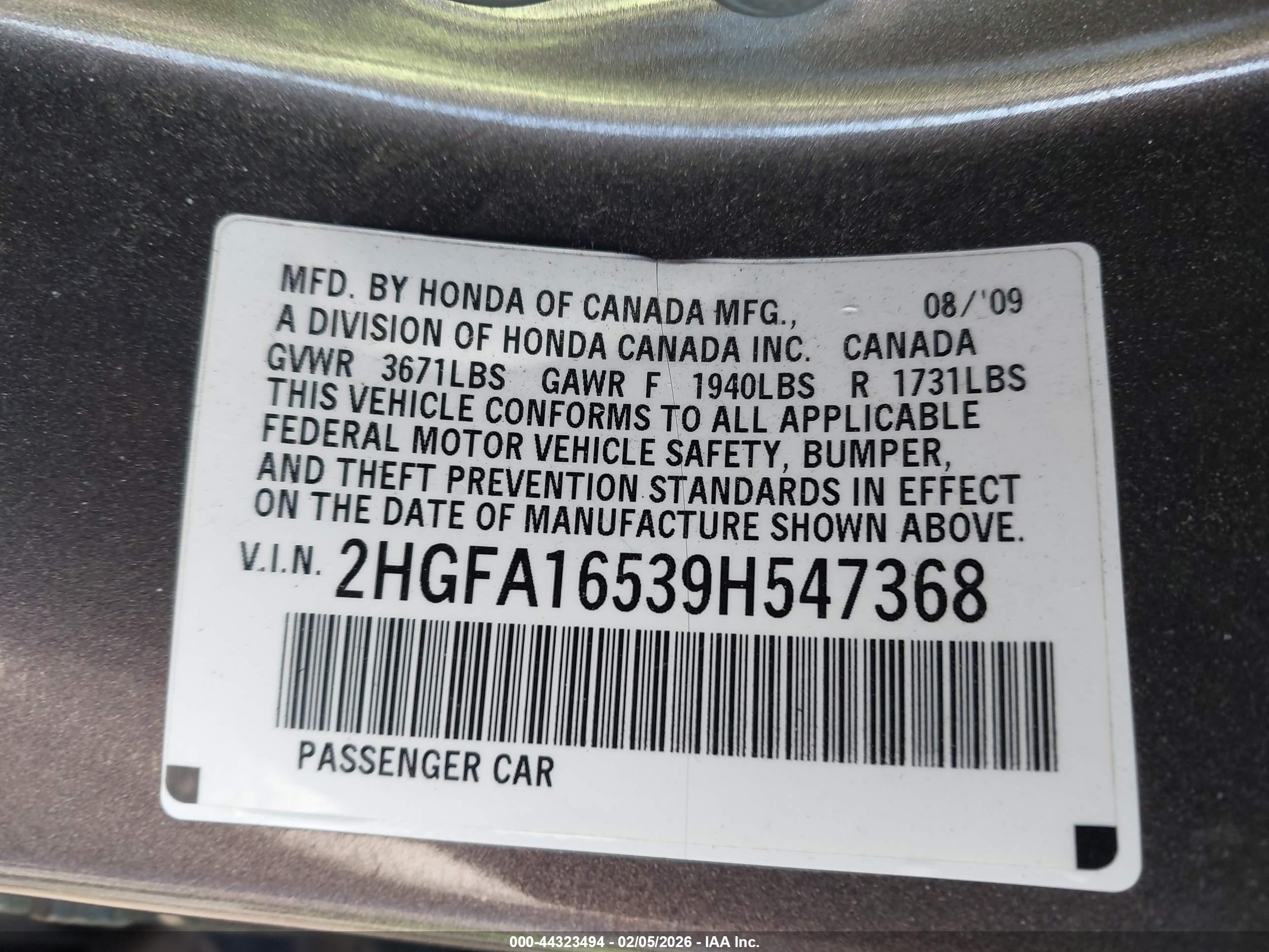 HONDA CIVIC image 9