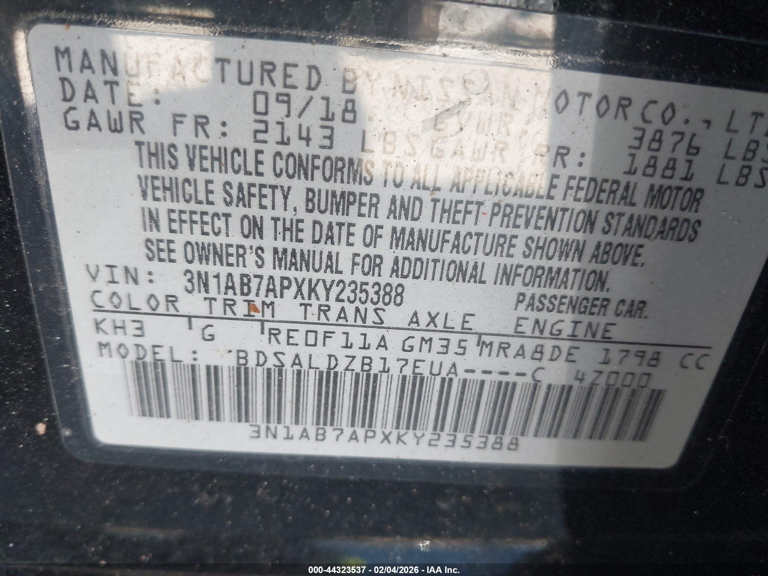 NISSAN SENTRA image 9