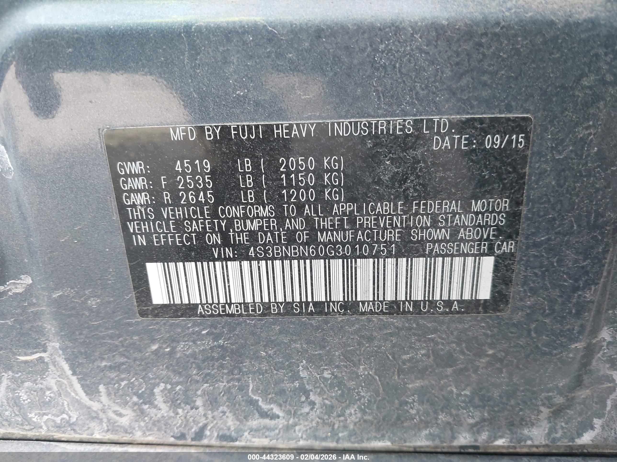 SUBARU LEGACY image 9