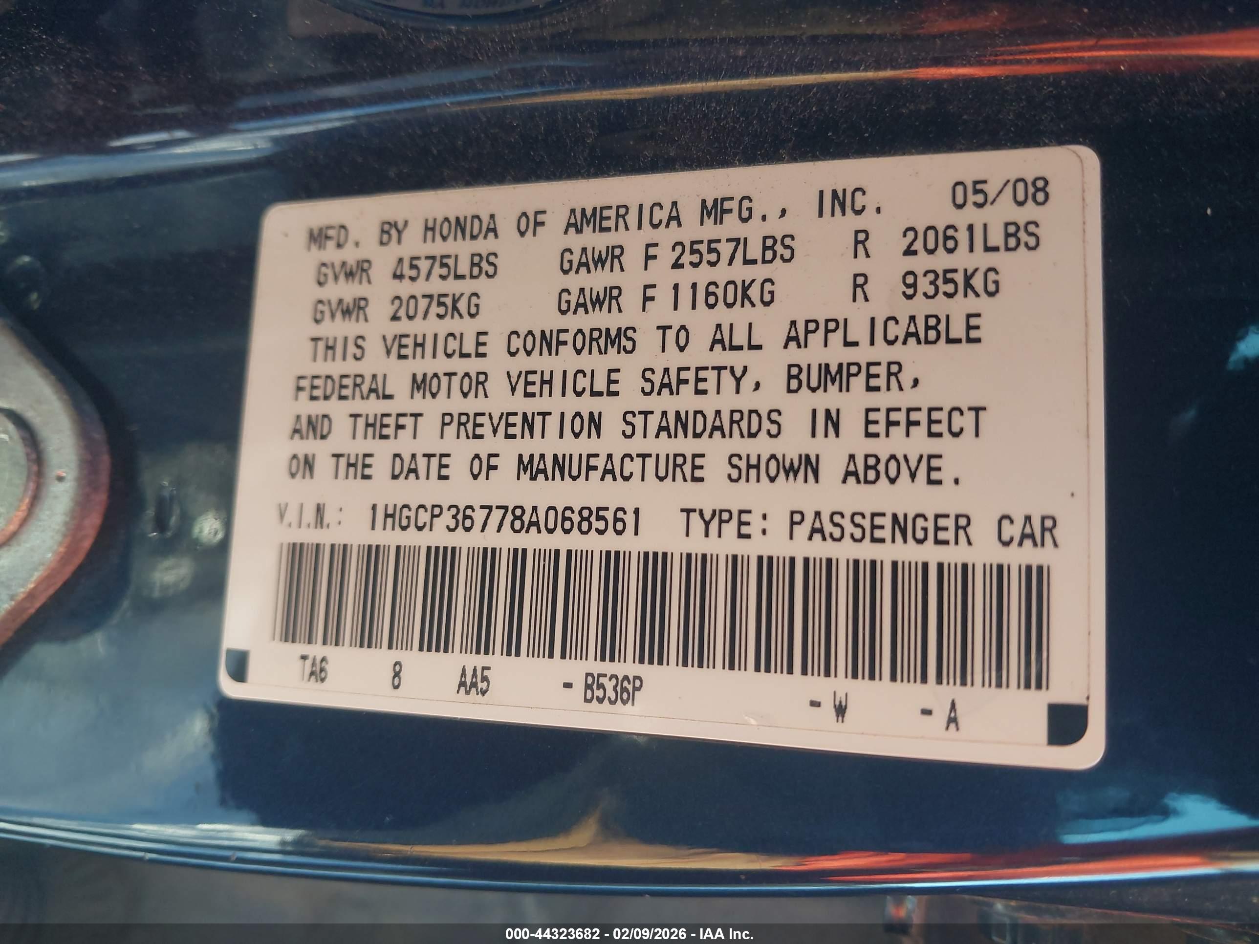 HONDA ACCORD image 9
