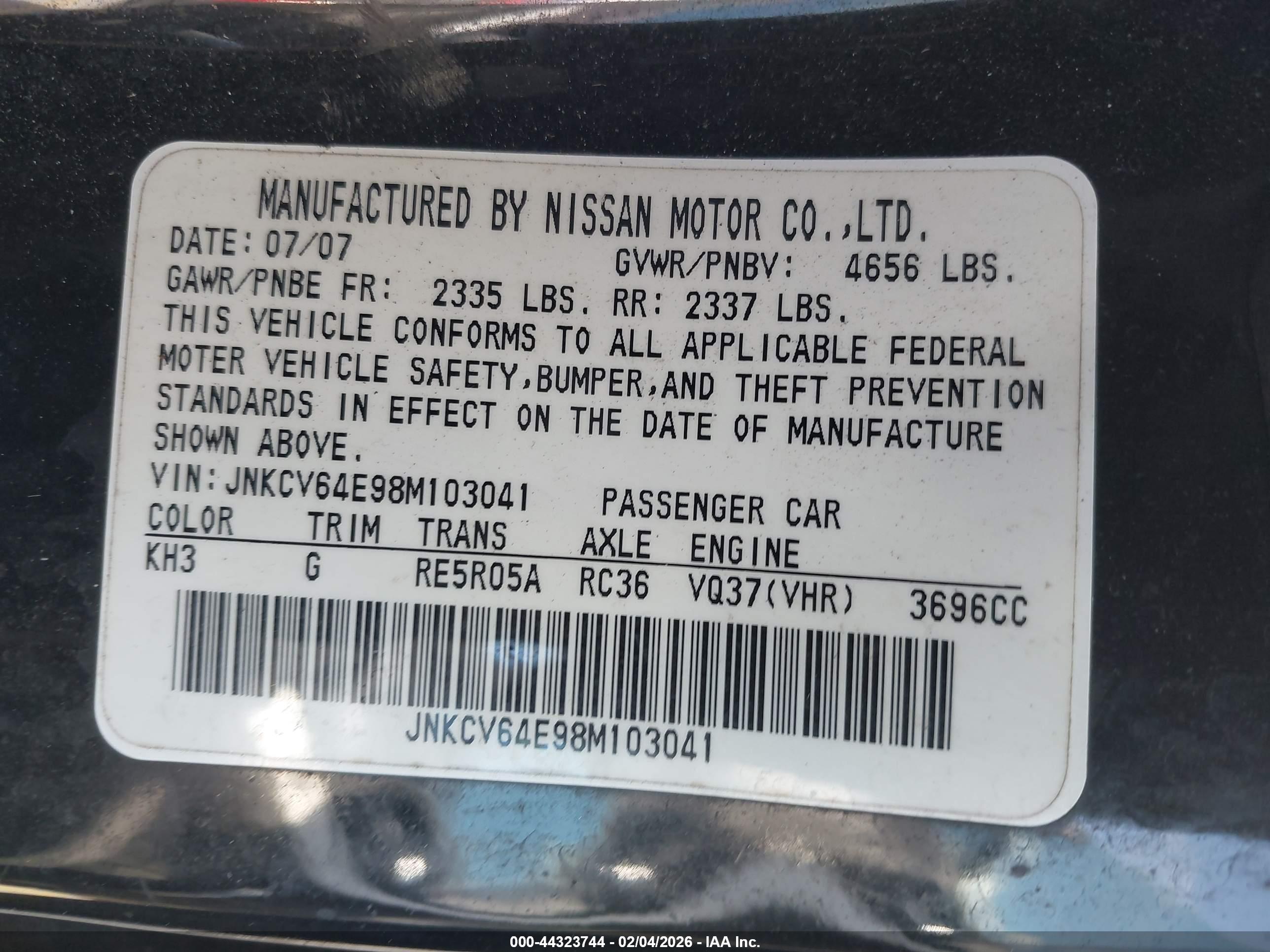 INFINITI G37 image 9