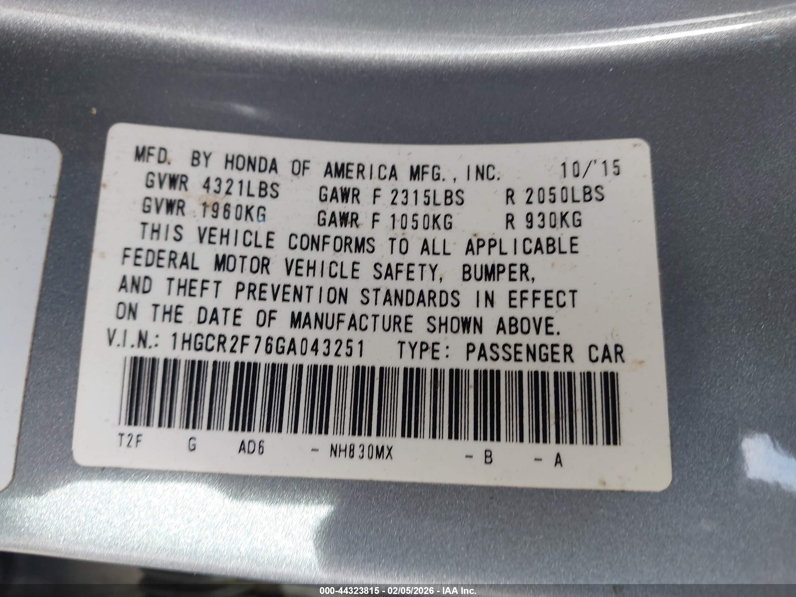 HONDA ACCORD image 9