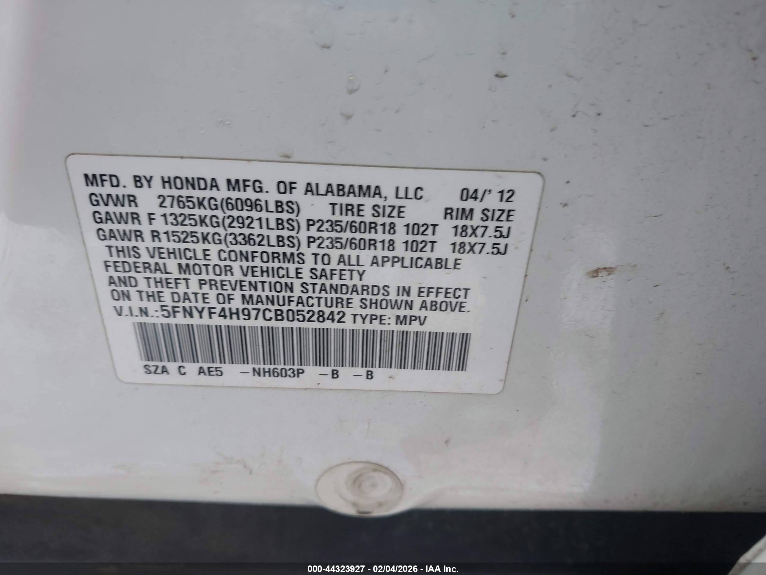 HONDA PILOT image 9