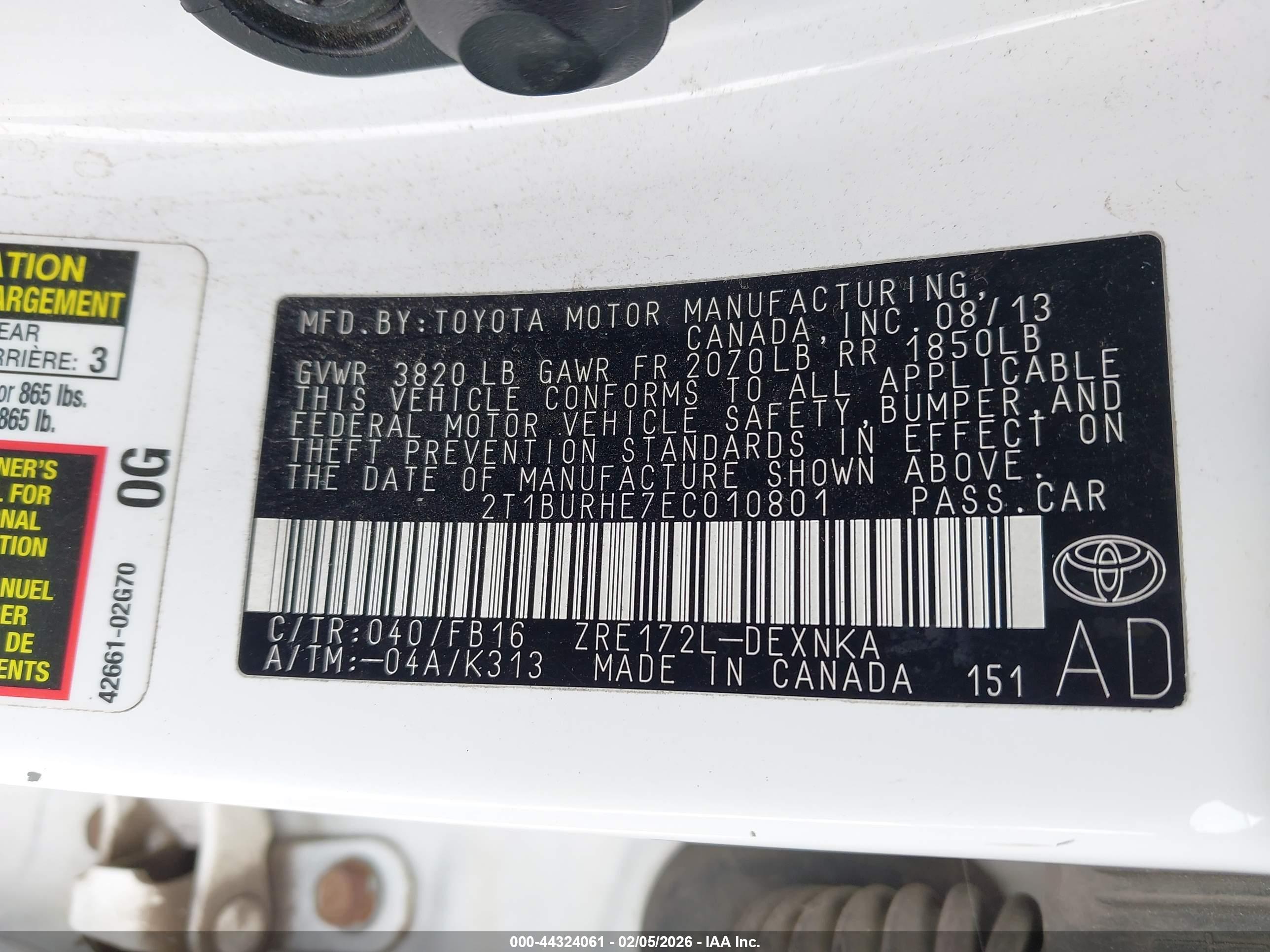 TOYOTA COROLLA image 9