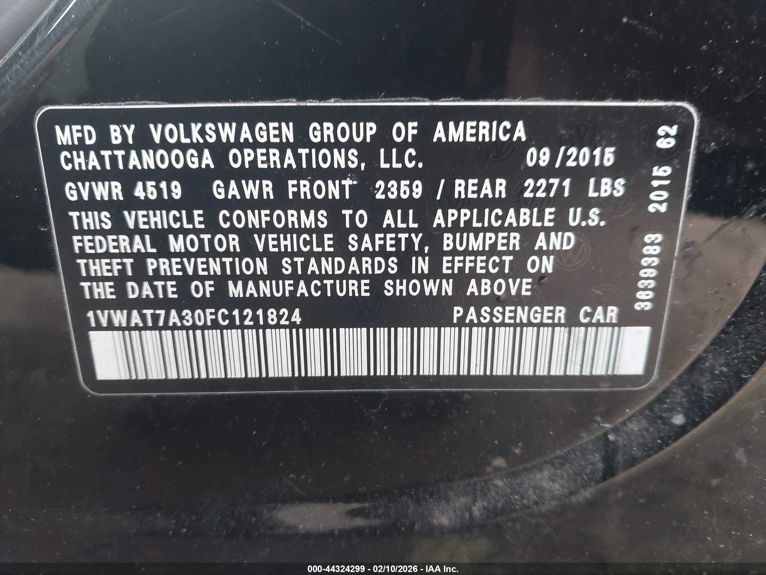 VOLKSWAGEN PASSAT image 9