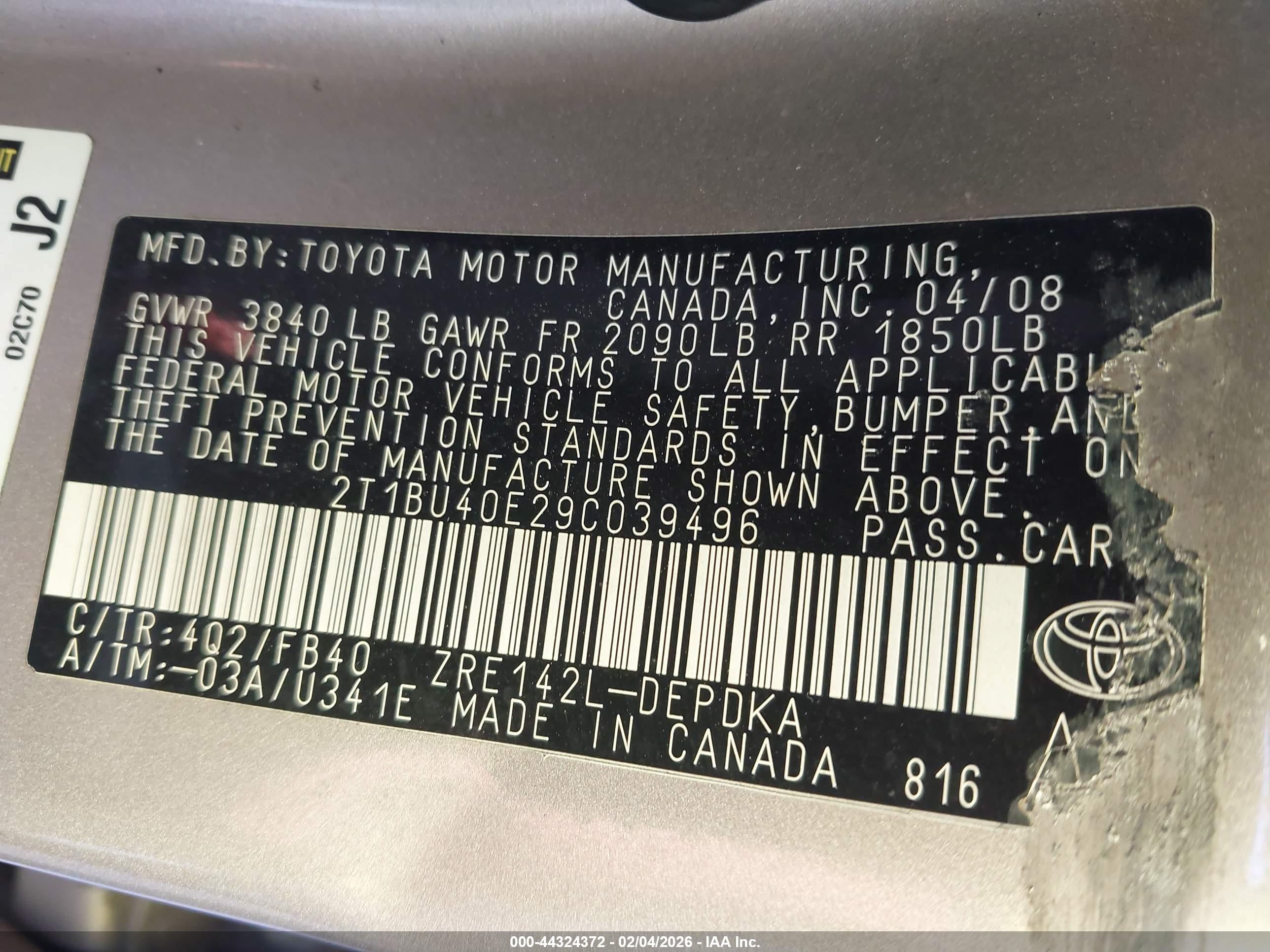 TOYOTA COROLLA image 9