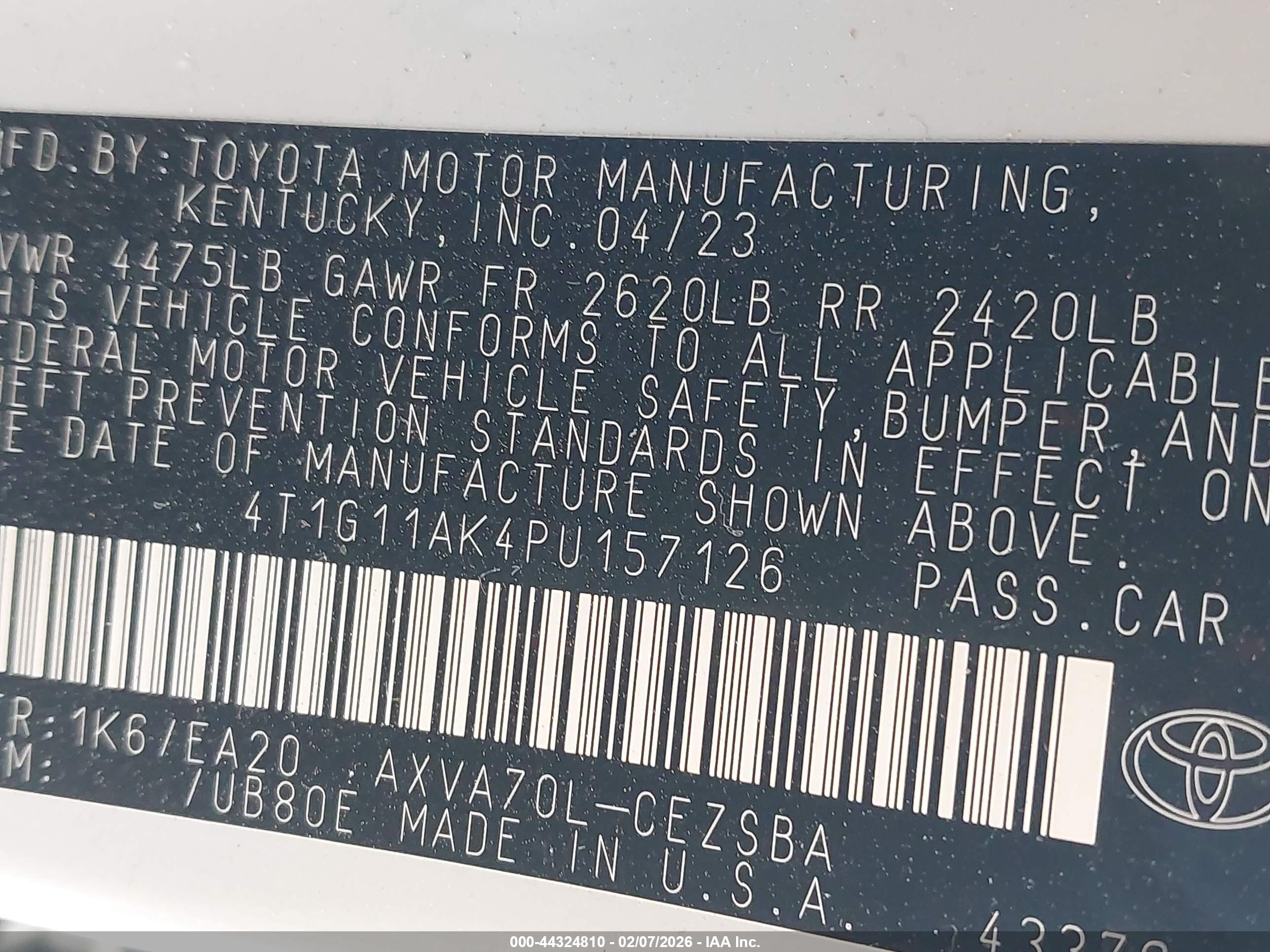 TOYOTA CAMRY image 9