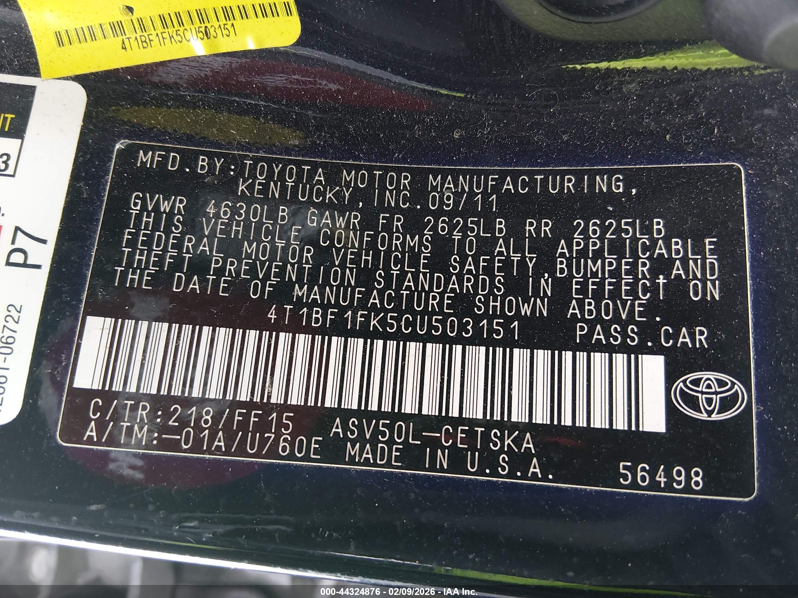 TOYOTA CAMRY image 9