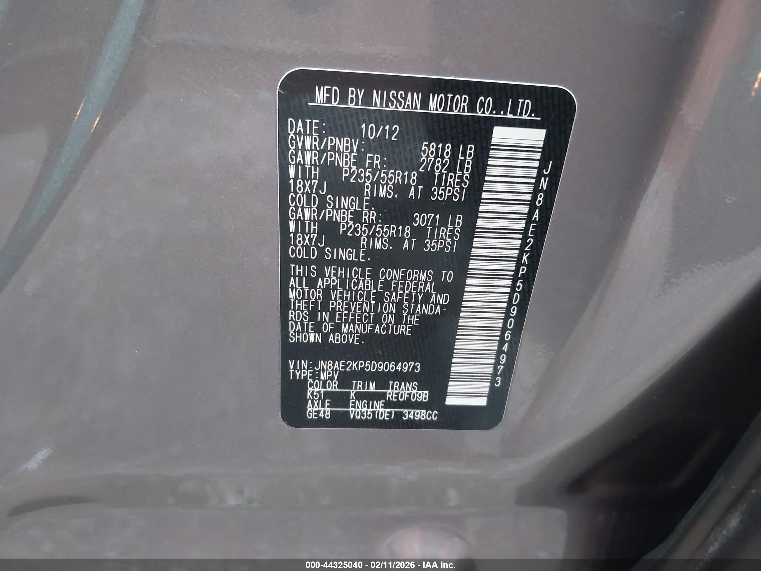 NISSAN QUEST image 9