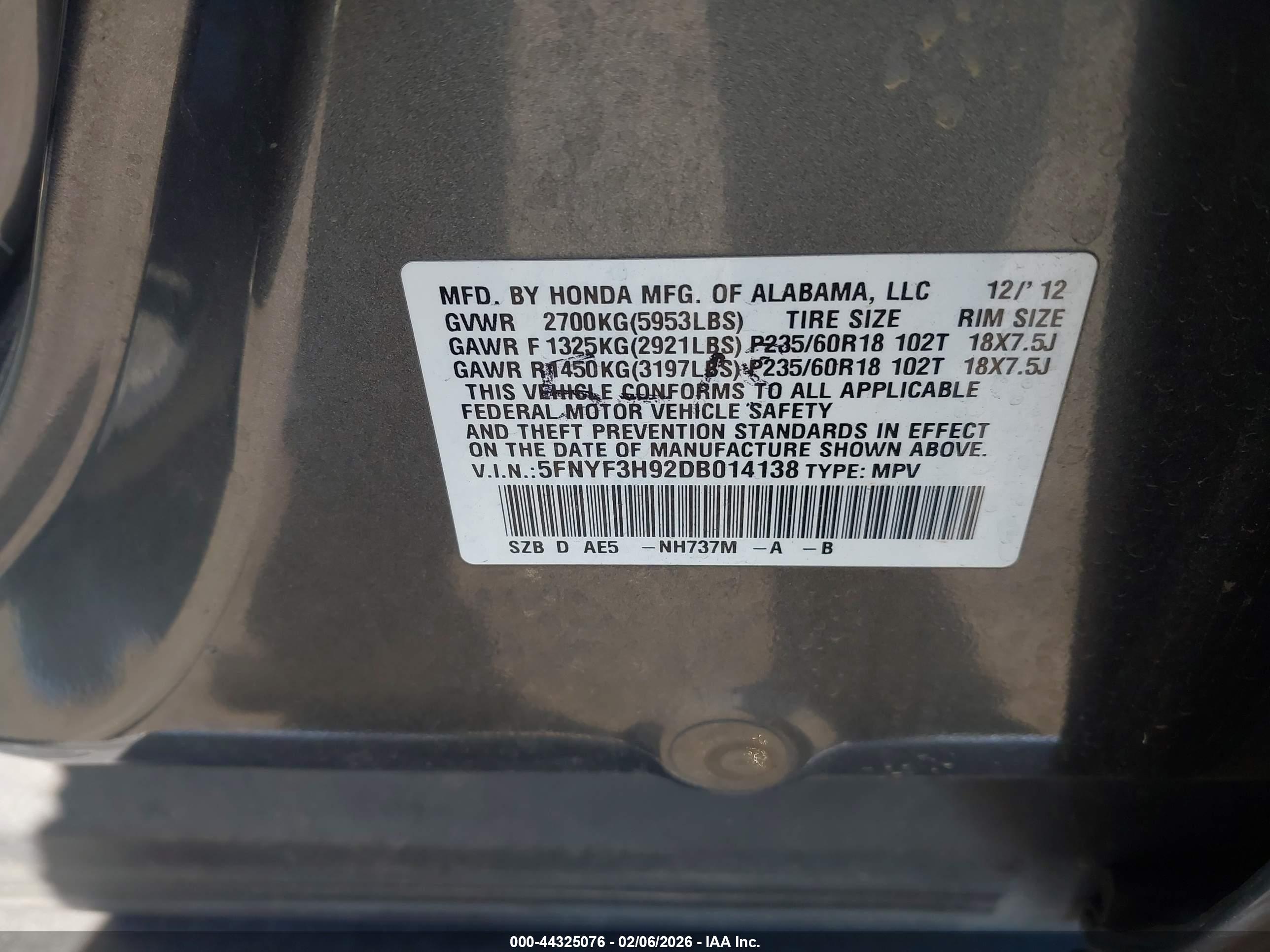 HONDA PILOT image 9