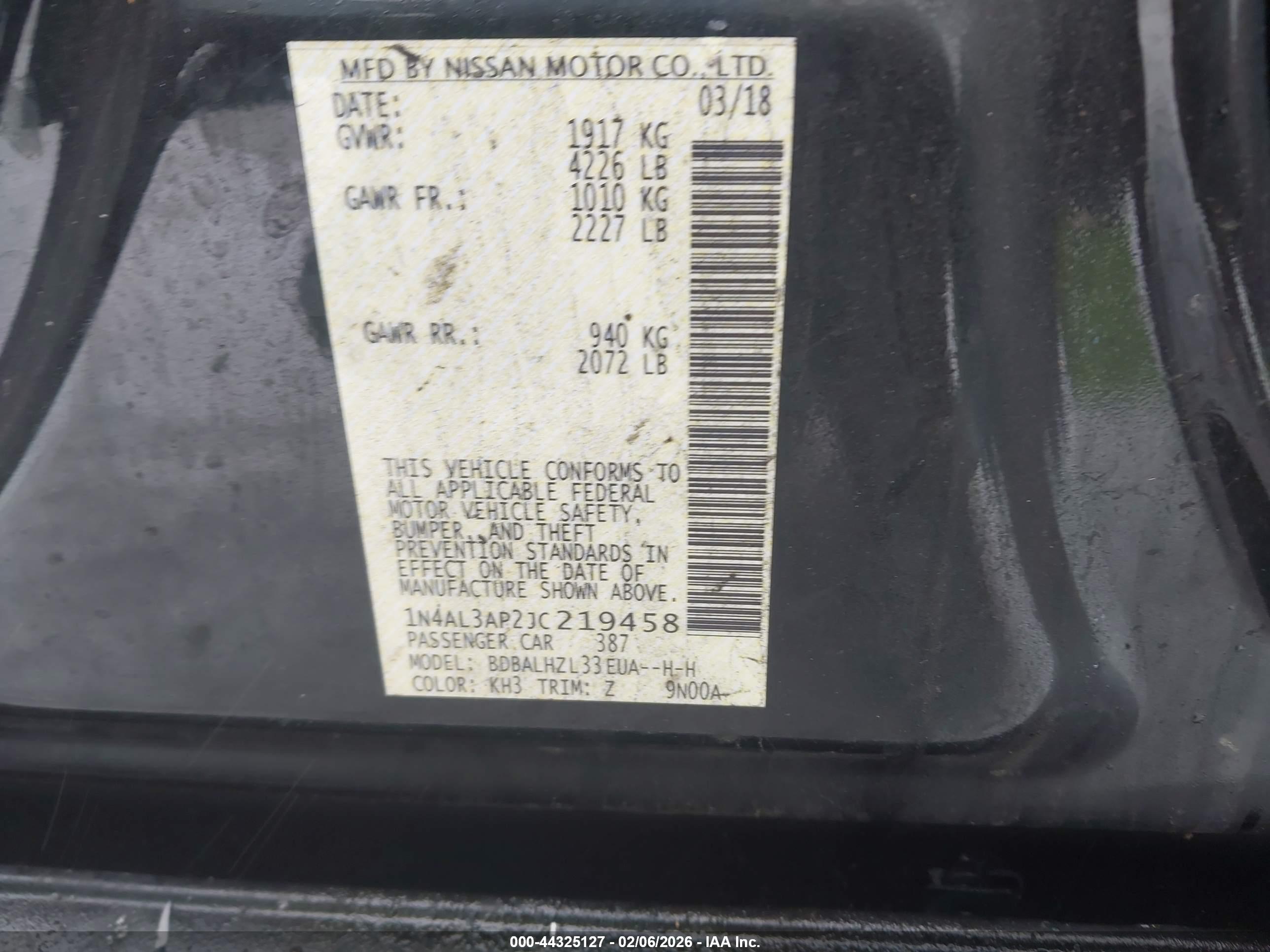 NISSAN ALTIMA image 9