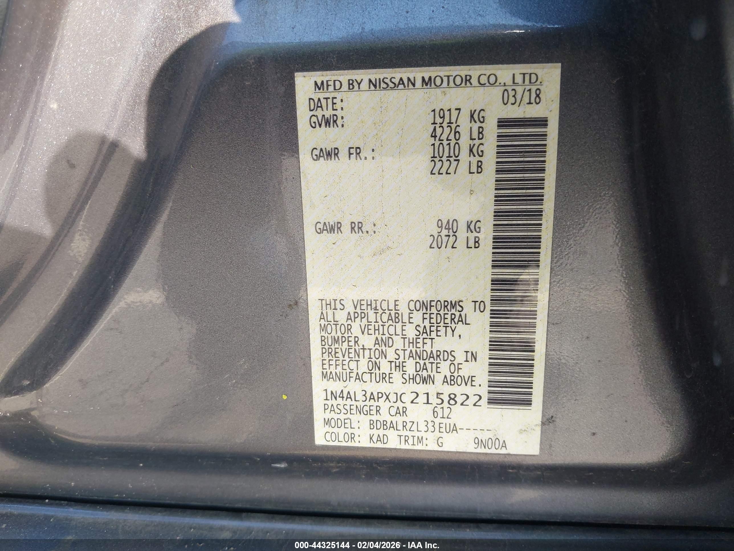 NISSAN ALTIMA image 9