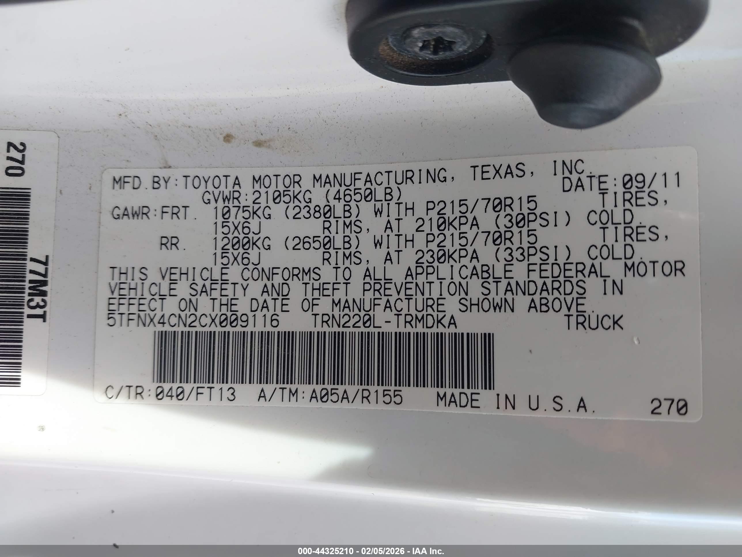 TOYOTA TACOMA image 9