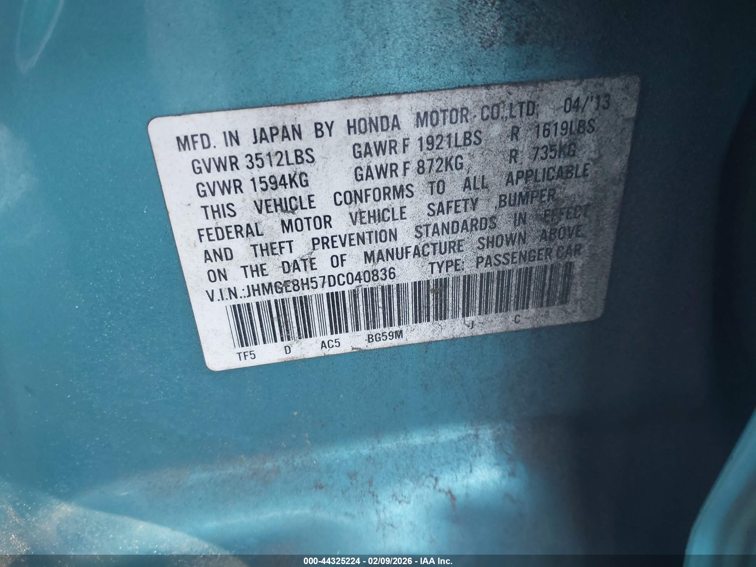 HONDA FIT image 9