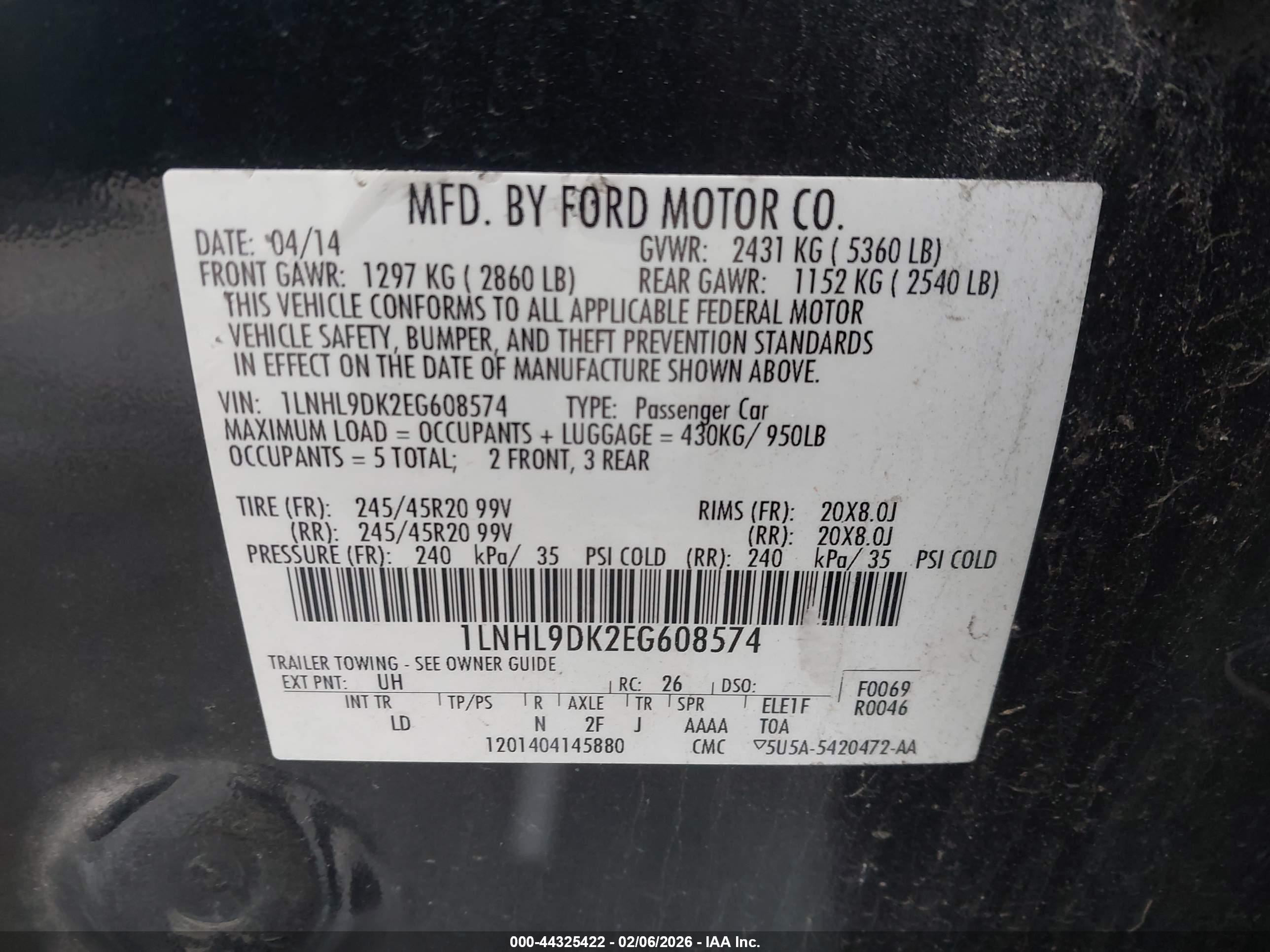 LINCOLN MKS image 9