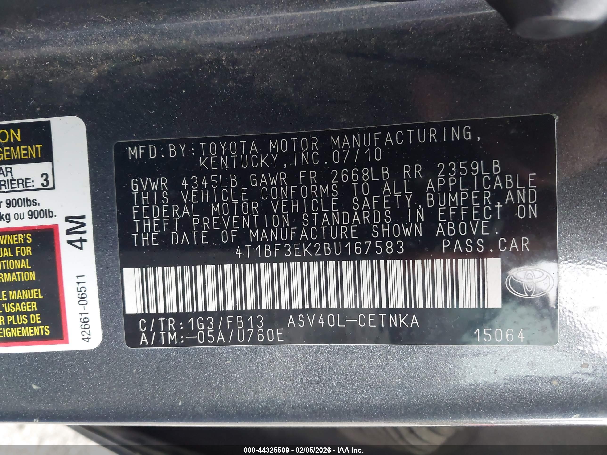 TOYOTA CAMRY image 9