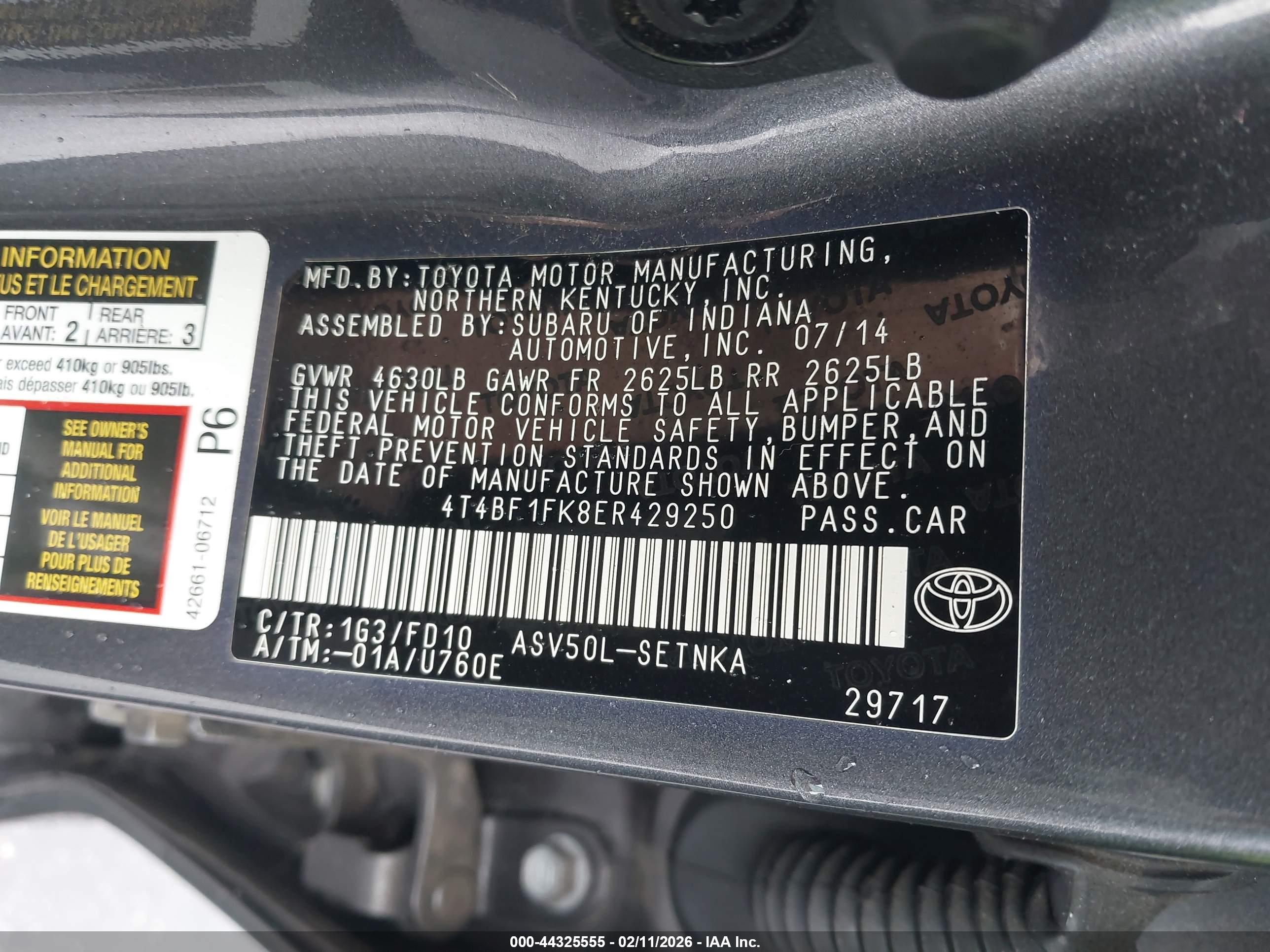 TOYOTA CAMRY image 9