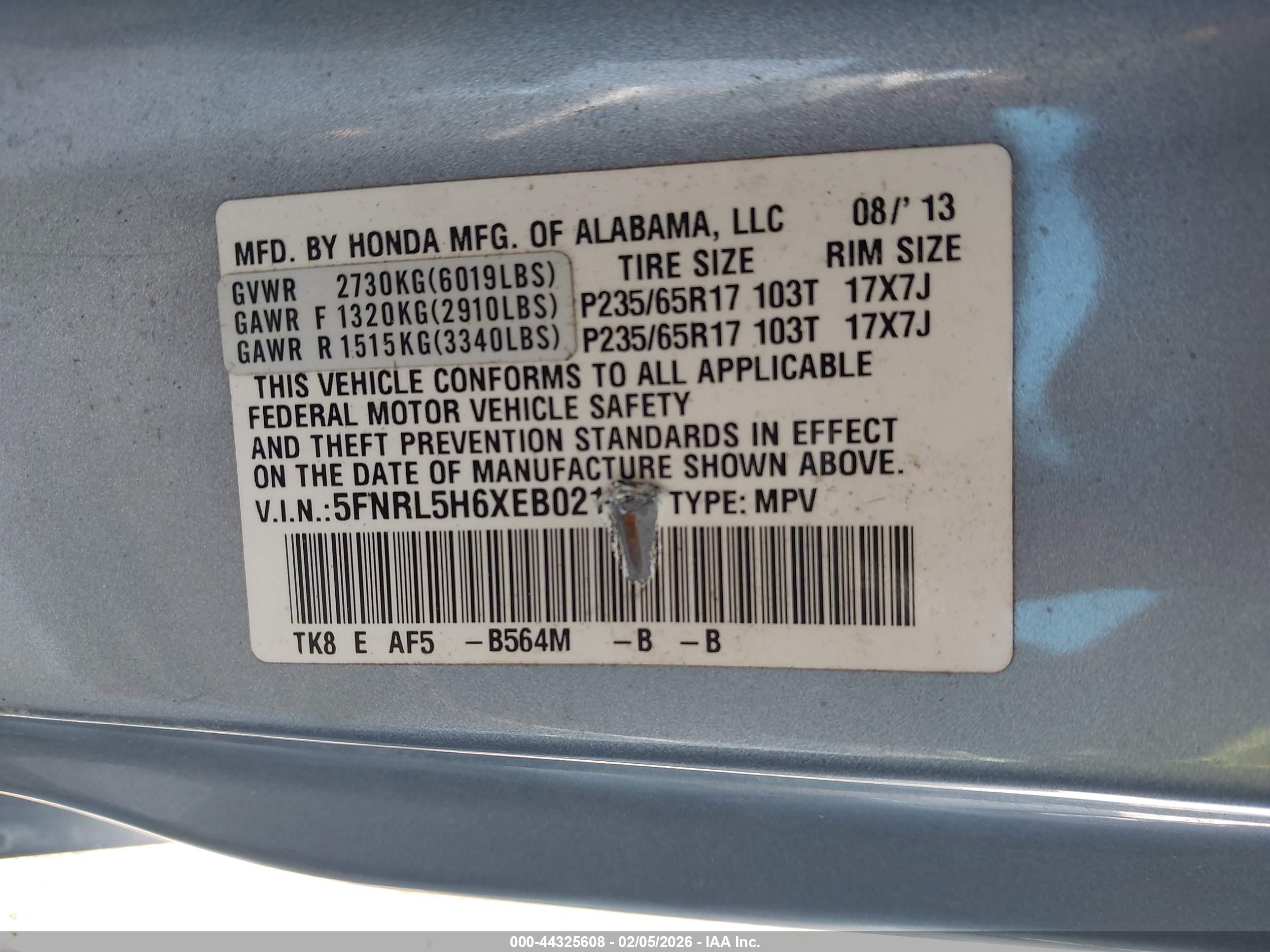 HONDA ODYSSEY image 9