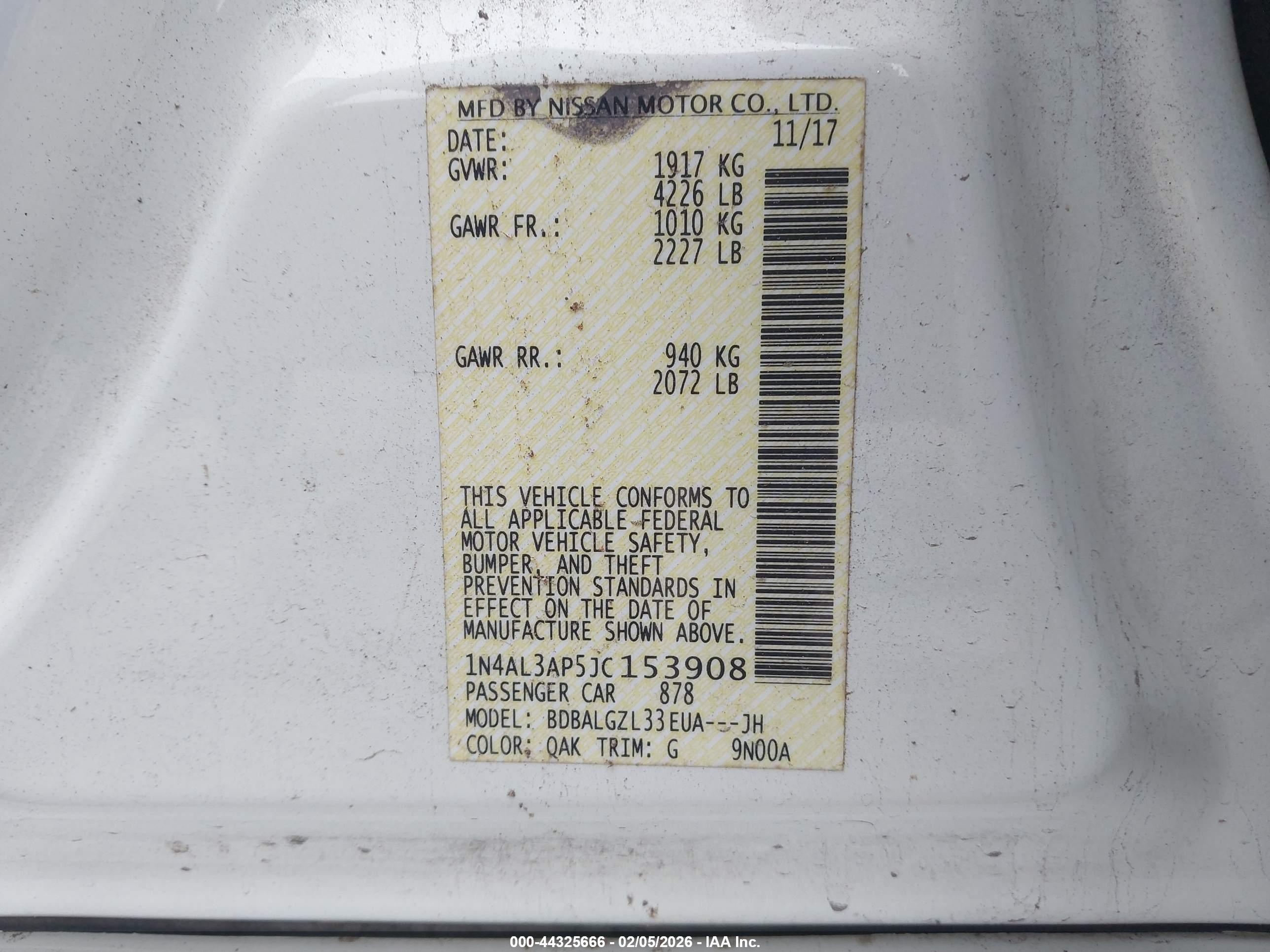 NISSAN ALTIMA image 9