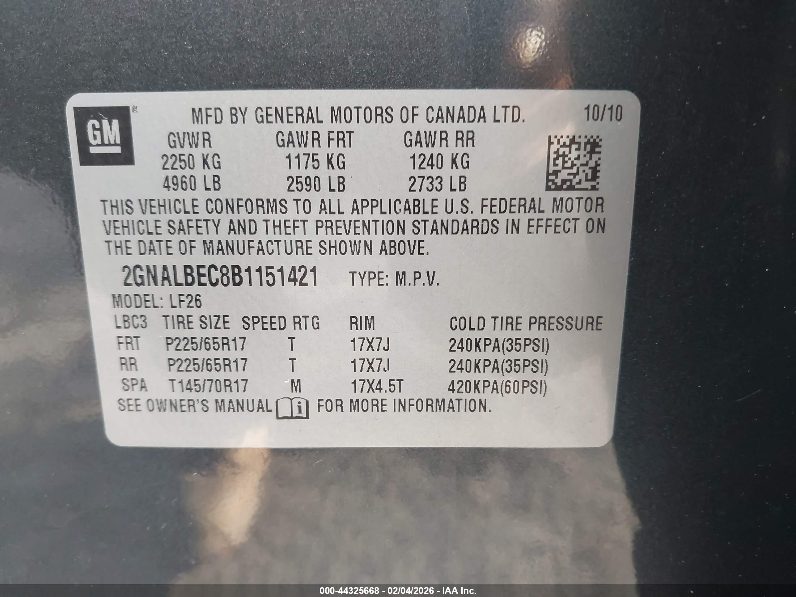 CHEVROLET EQUINOX image 9