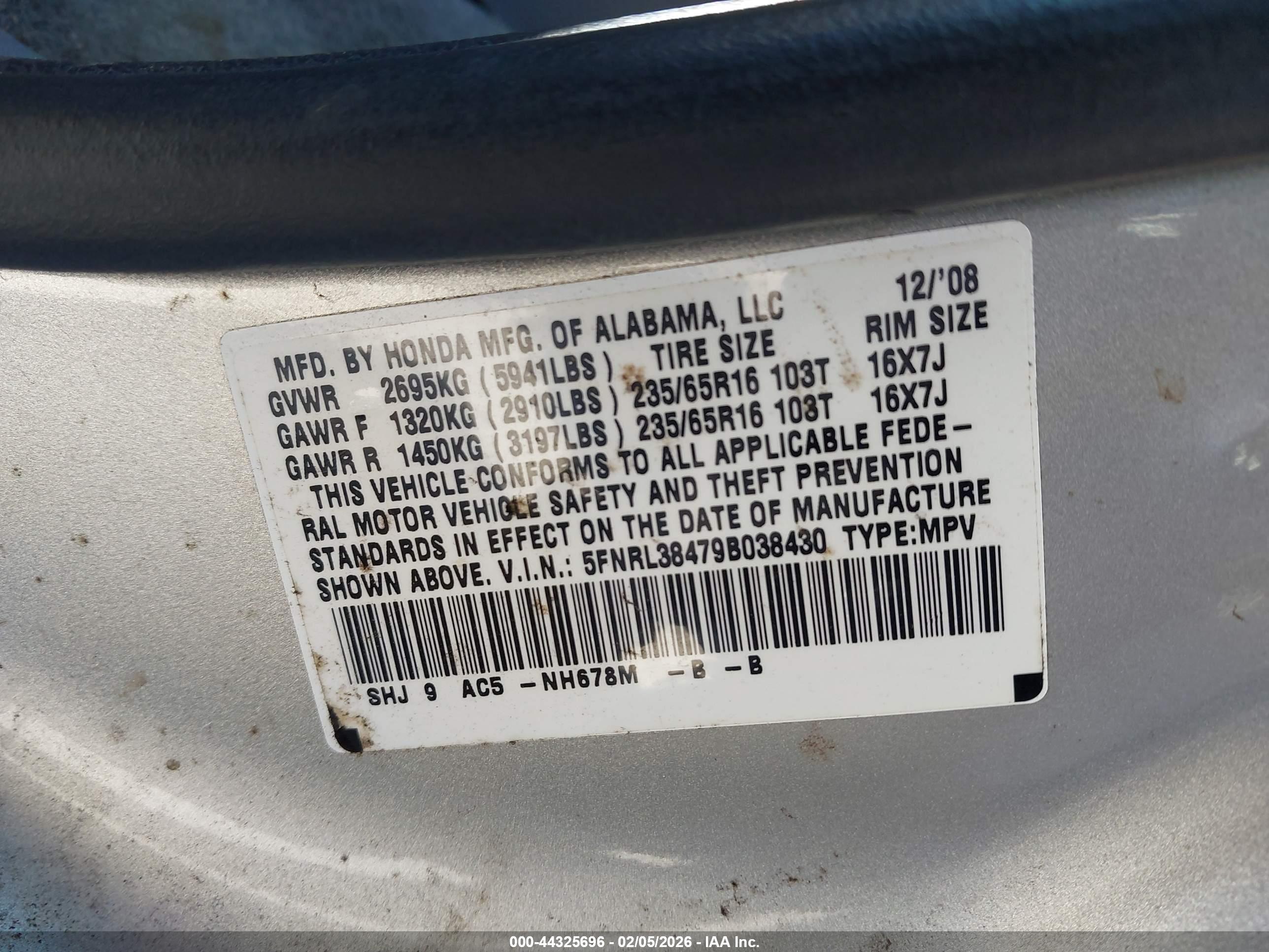 HONDA ODYSSEY image 9