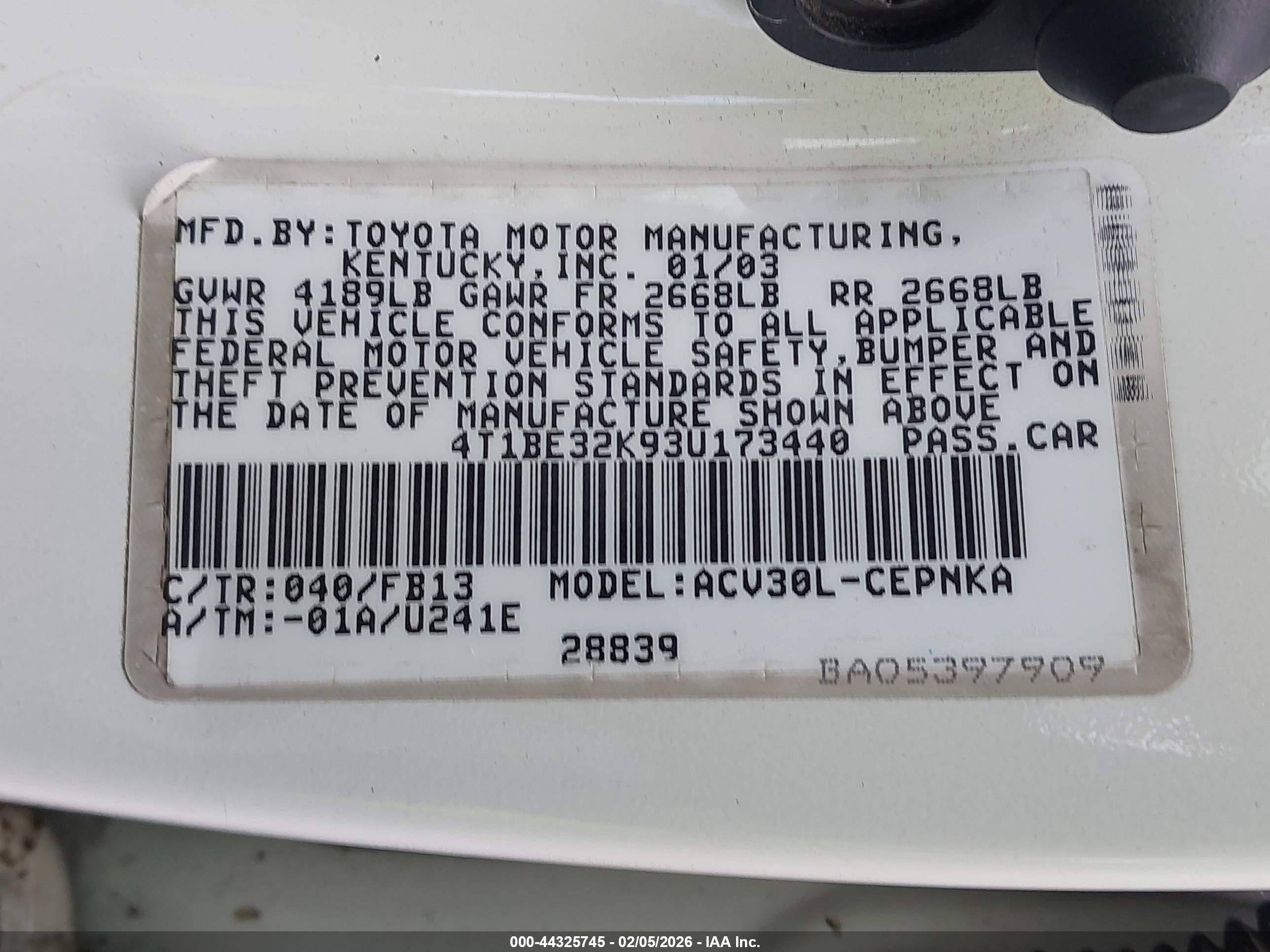 TOYOTA CAMRY image 9